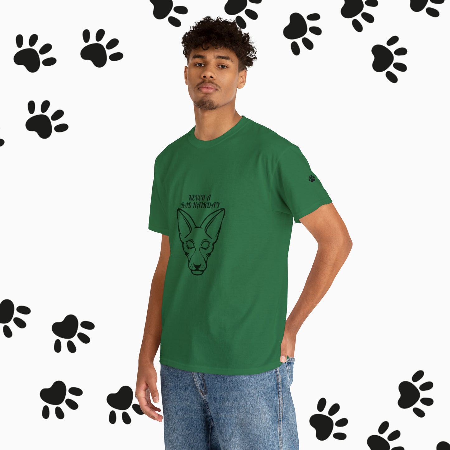 Unisex Sphynx Cat Heavy Cotton Tee. Cat Lover. Cat T-Shirt. Animal Lover. Cat Mom, Cat Dad, Birthday Gift. Cat Lady. Unisex. T-Shirt.