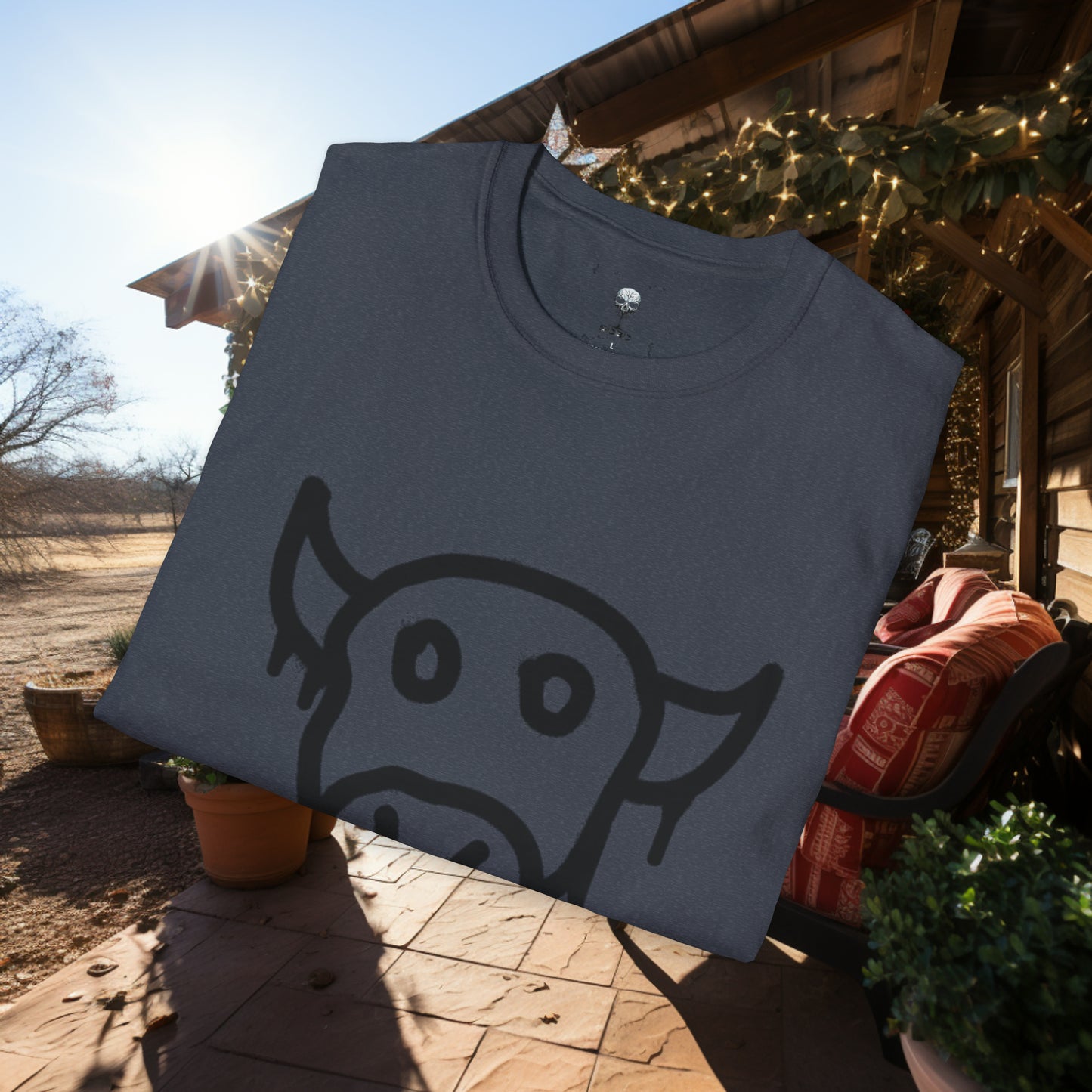 Unisex " Moo Cow" Soft Style T-Shirt. Farmer Shirt, Cow Shirt, Gift For Animal Lovers, Unisex, Animal Rescue, Veteran, Birthday Gift.