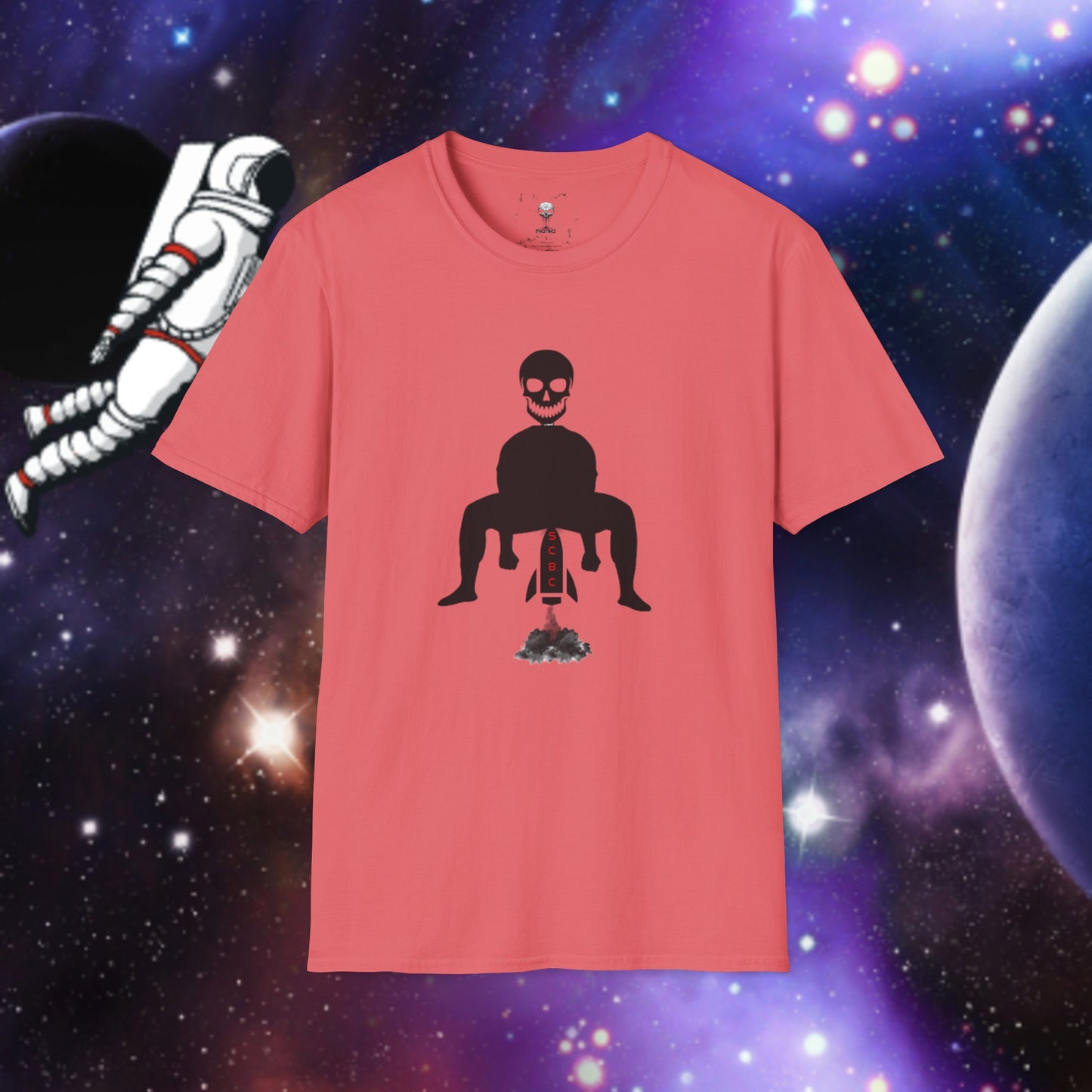 Unisex SCBC "Blast-Off" Soft-style T-Shirt. Graphic T-Shirt, Streetwear, Branded T-Shirt, Original Design, Unisex T-Shirt, Birthday Gift.