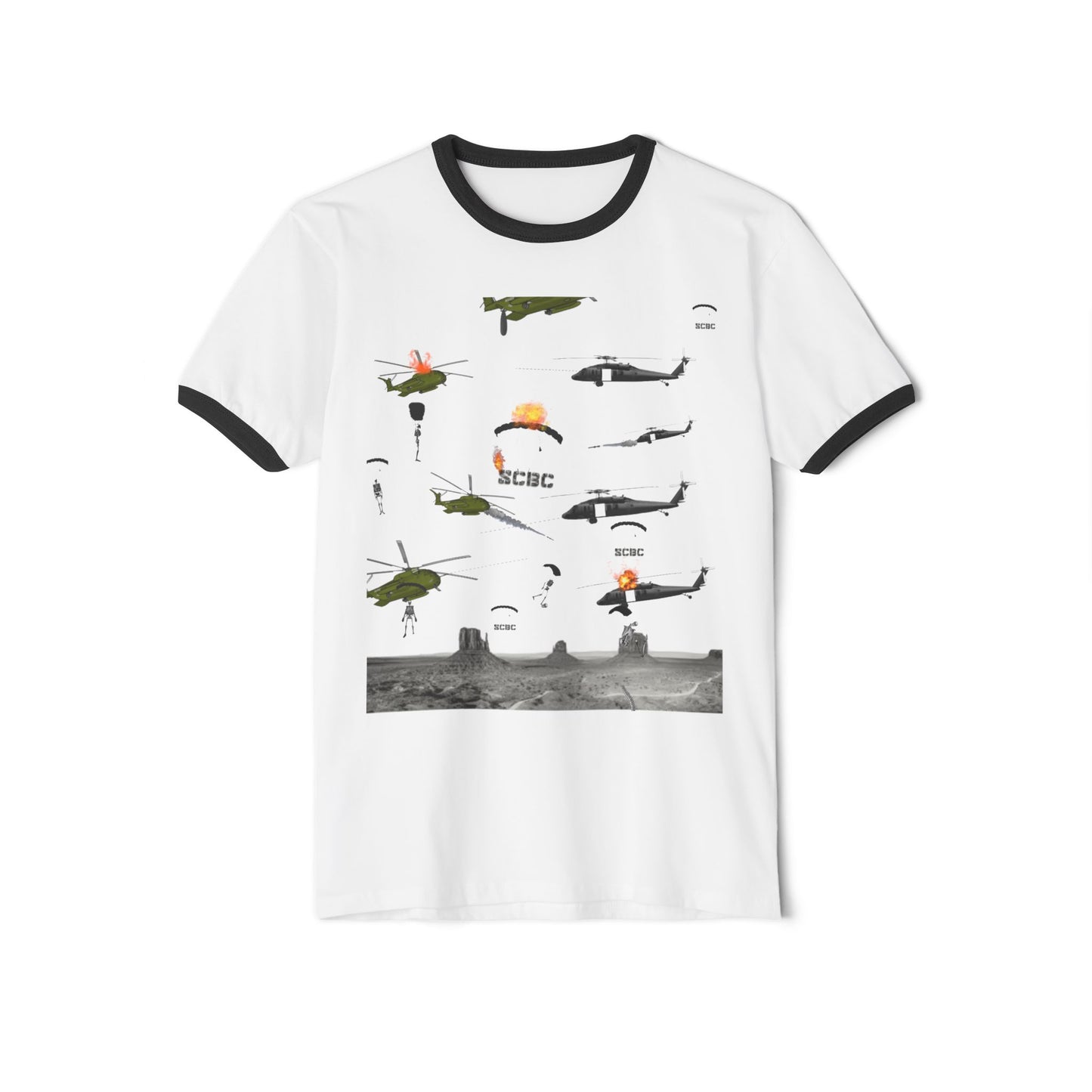 Skull Wars Cotton Ringer T-Shirt