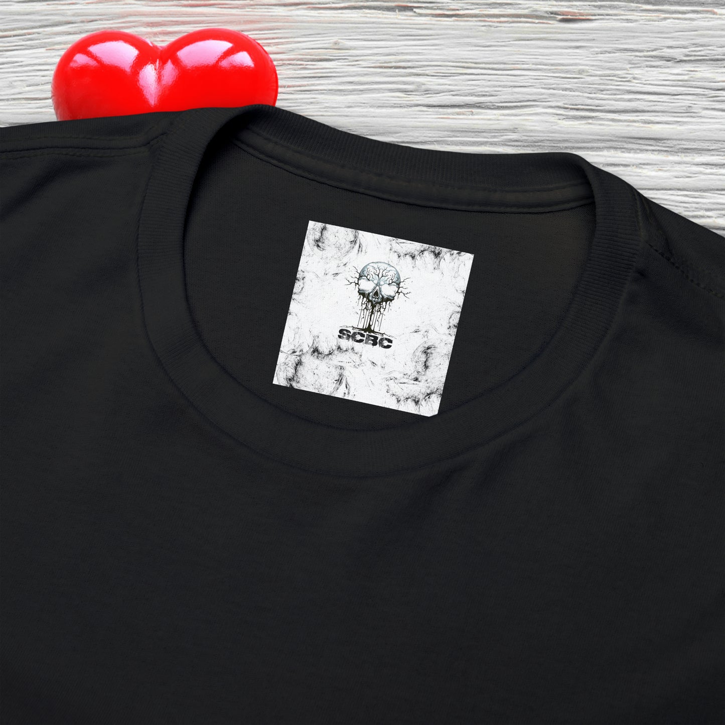 Unisex "Bashful Heart" SCBC Cotton Tee. Graphic T-Shirt, T-Shirt, Unique, Original Brand, Valentines Day, Heart, Valentines Day Gift