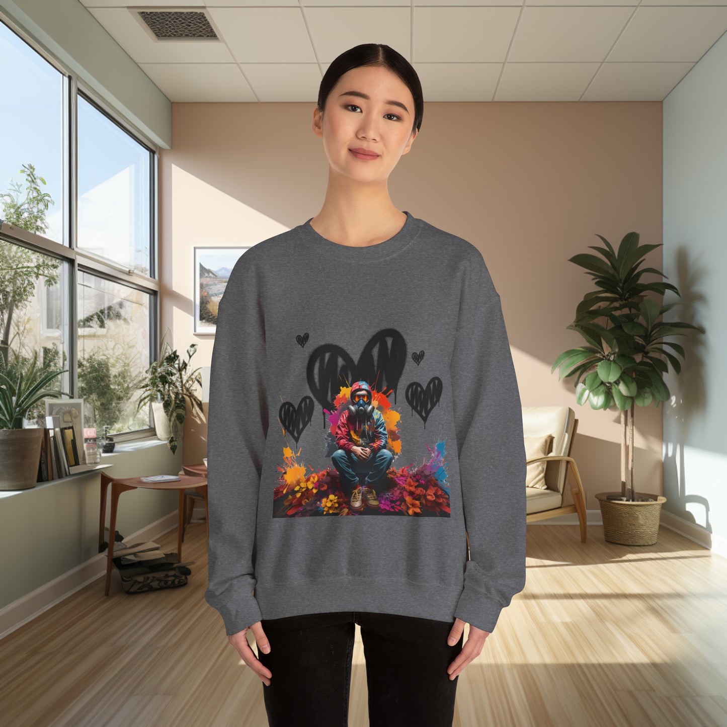 Unisex "Heart" Crewneck Sweatshirt: Valentine's Day. Valentines Day Gift. Unisex. Hearts. Love. Birthday Gift. Gift For Him. Gift for Her.