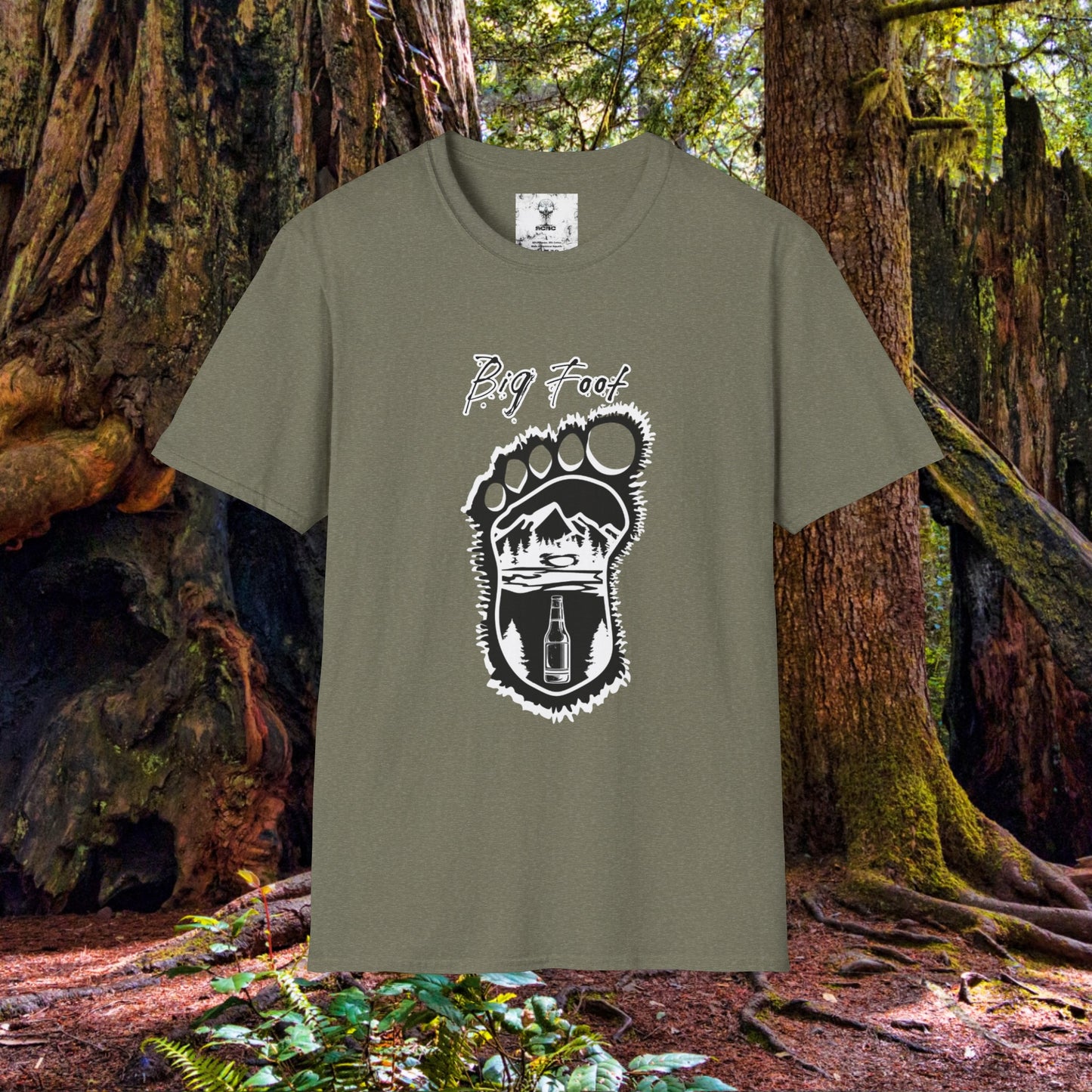 Unisex "Big Foot" Soft T-Shirt. Graphic T-Shirt, Streetwear, Branded T-Shirt, Original Design, Unisex, Adulting, Funny Shirt, Wilderness