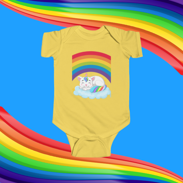 Infant "Unicorn Dreams" Fine Jersey Onesie. Gift For New Mom, Gift For New Dad, Baby Shower Gift, New Born, Baby, Birthday Gift