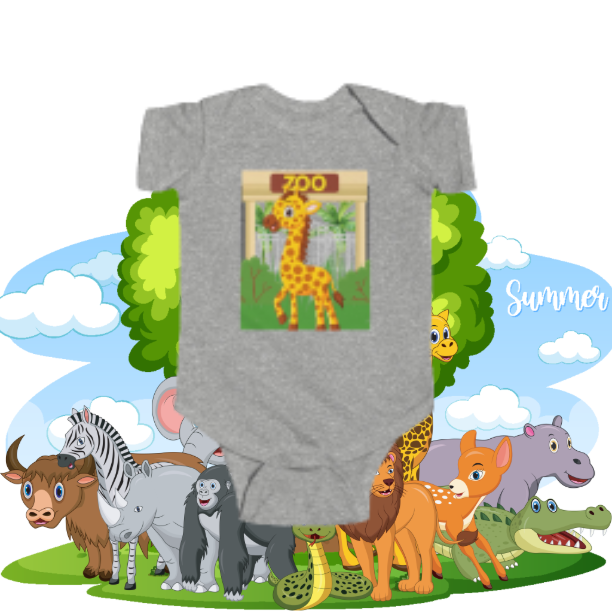 Infant "Giraffe" Fine Jersey Onesie. Gift For New Mom, Gift For New Dad, Baby Shower Gift, New Born, Baby, Birthday Gift