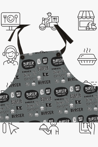 Adult SCBC "Burger Fiend" Apron: Apron. Butcher Apron. Funny Apron. Butcher. Gift For Chef. Kitchen Apron. Gift For Mom. Gift For Homecooks