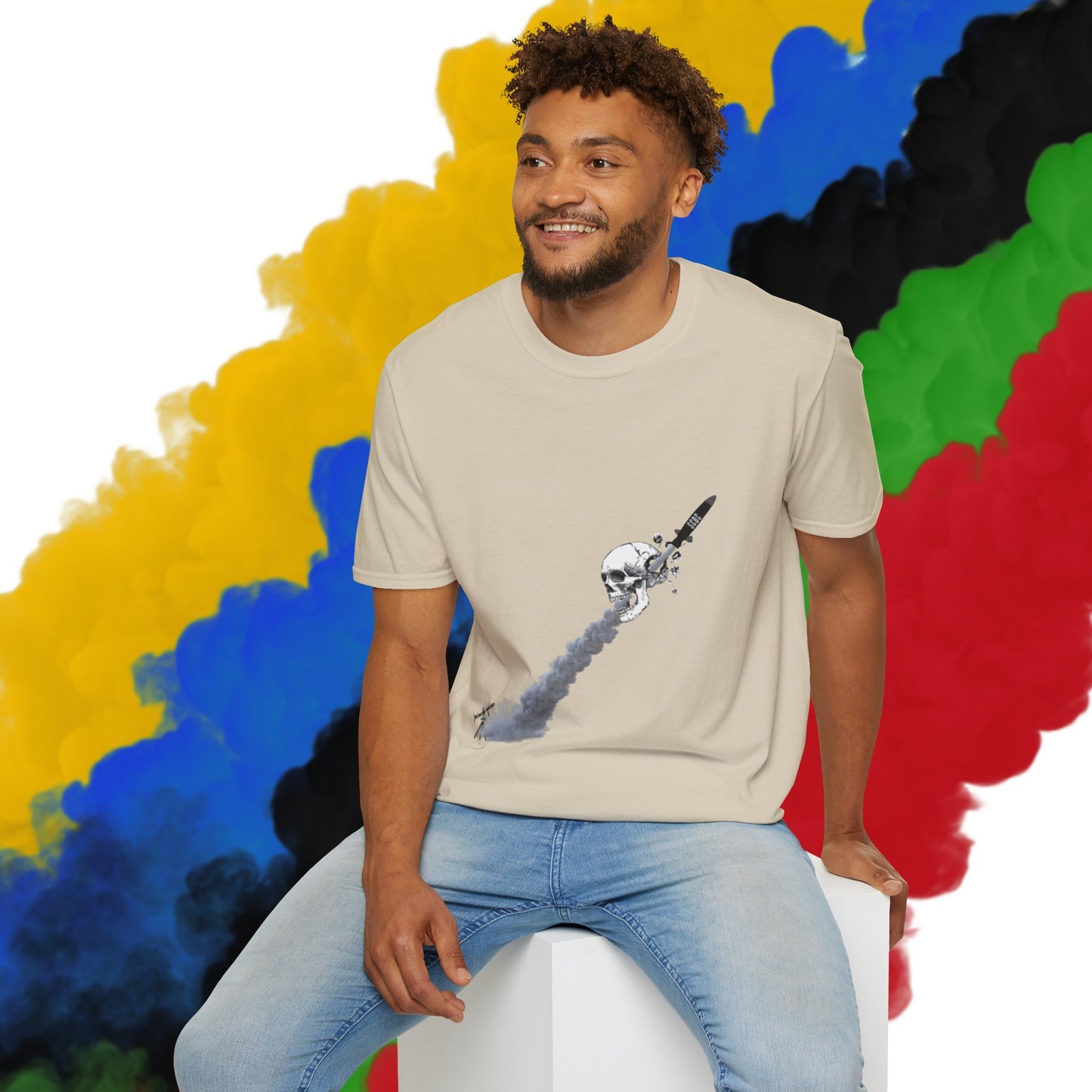 Unisex "Skull Invasion"  Soft-style T-Shirt. Graphic T-Shirt, Streetwear, Branded T-Shirt, Original Design, Unisex T-Shirt, Birthday Gift