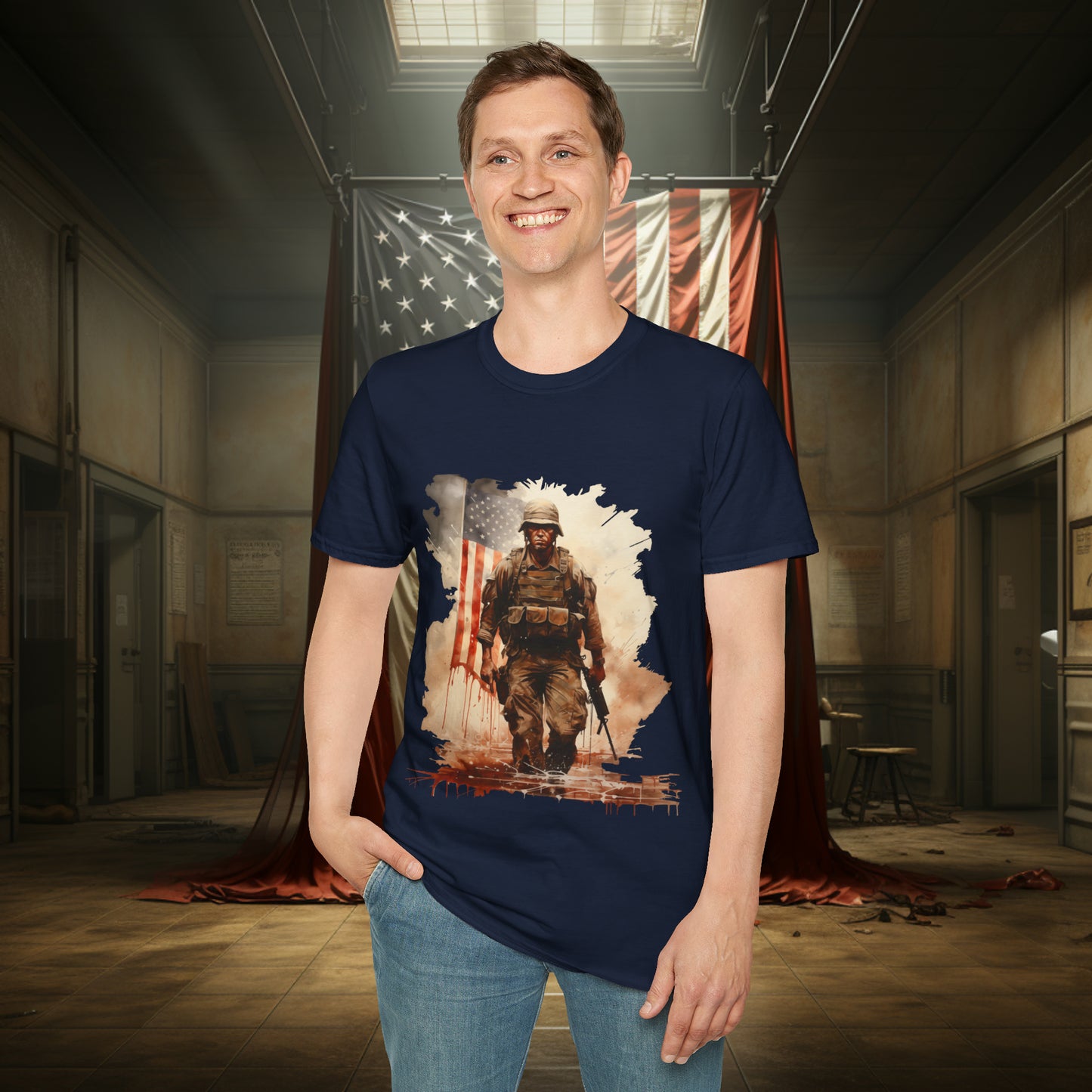 Unisex "Soldiers Return" Soft Style T-Shirt.  Hunting Shirt, Patriotic Shirt, Gift For Veteran, Unisex, Army Wife, Veteran, Birthday Gift.