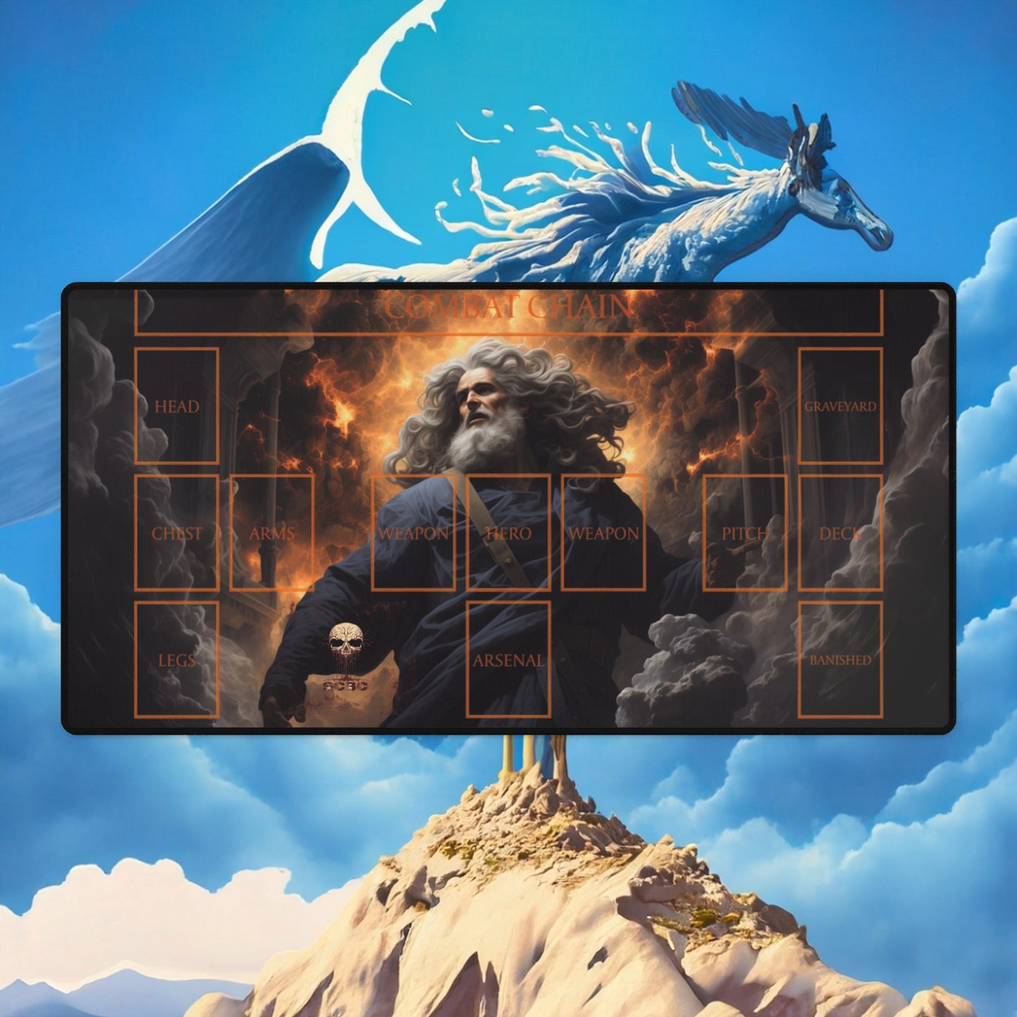 SCBC:  "Heavenly Influence" Play Mat. Flesh & Blood. Card Game. Brute. Cards. Fun. Play Mat. Birthday Gift. Gift For Nerds.