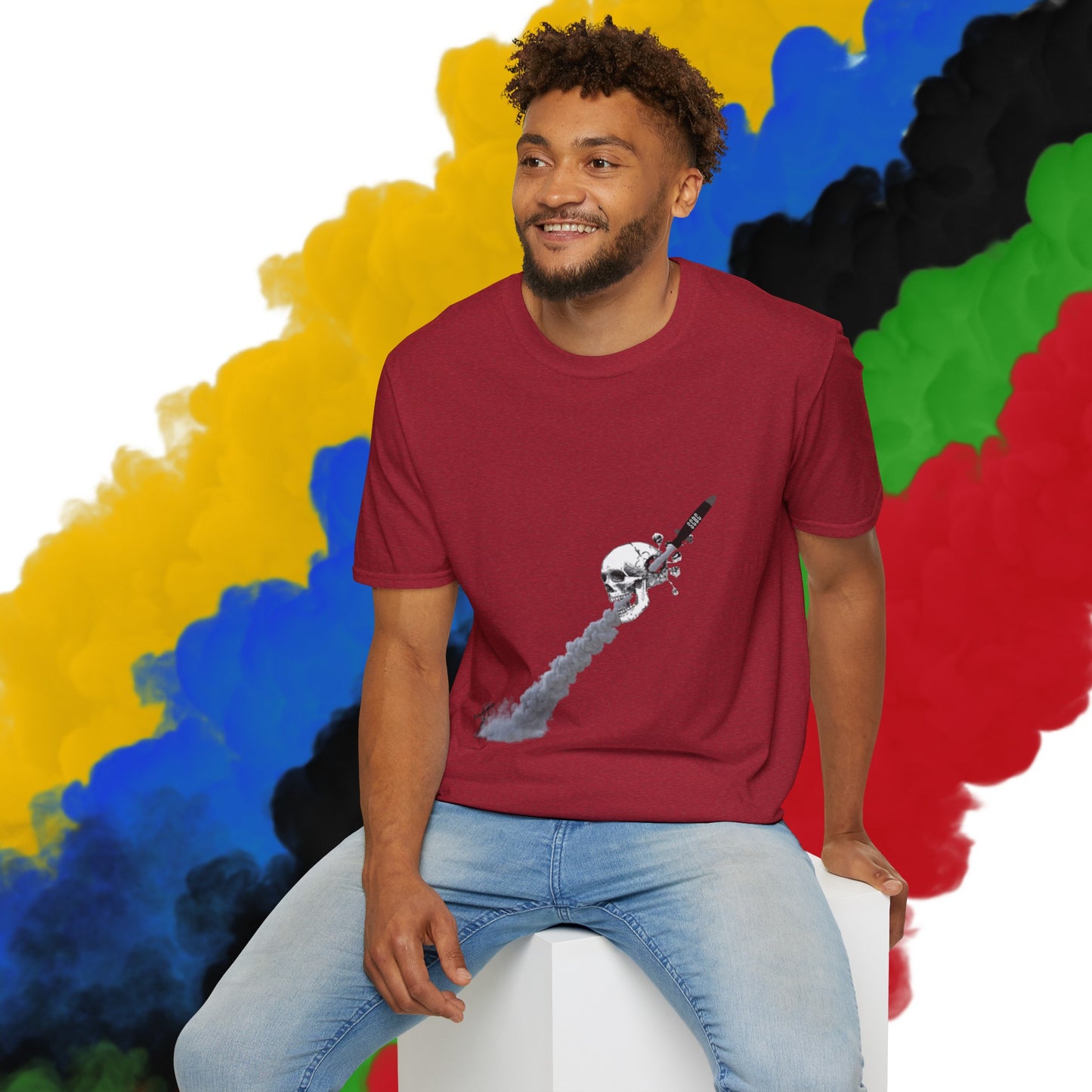 Unisex "Skull Invasion"  Soft-style T-Shirt. Graphic T-Shirt, Streetwear, Branded T-Shirt, Original Design, Unisex T-Shirt, Birthday Gift