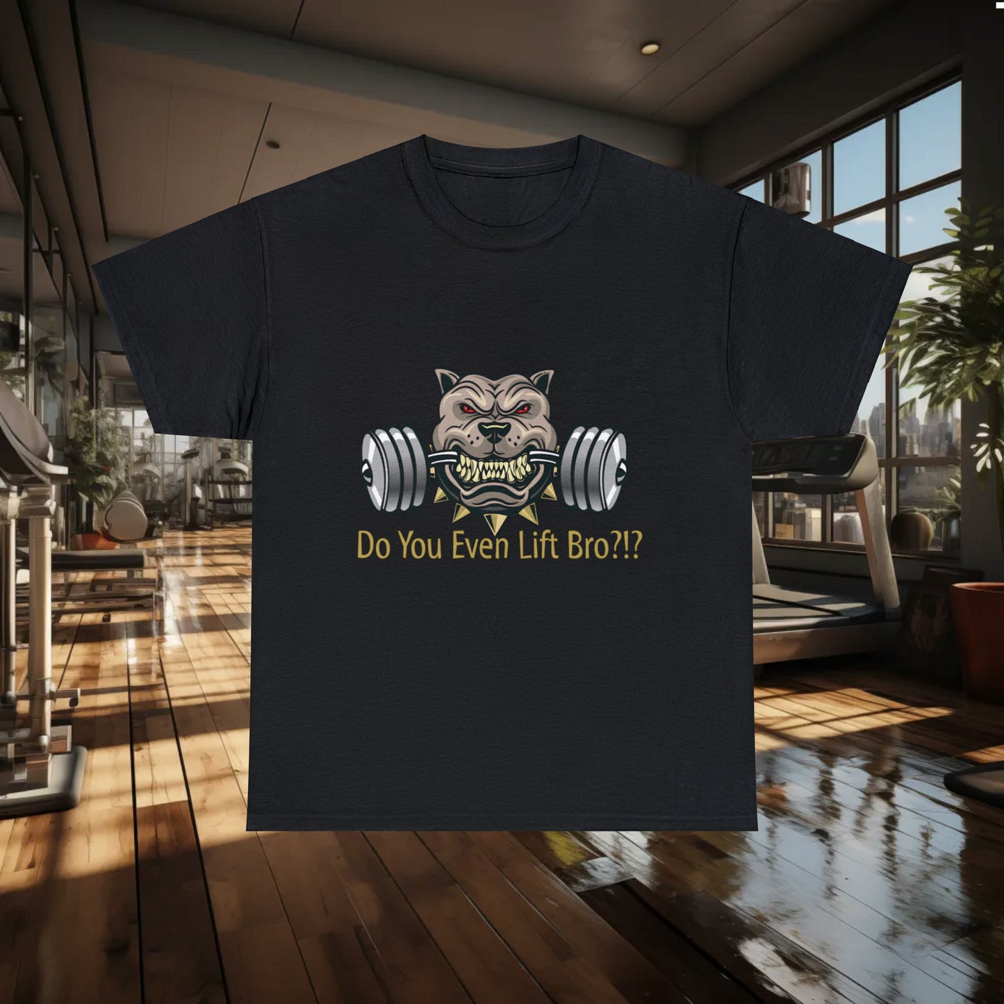 Unisex "Power Lifter"Heavy Cotton Tee. Gym Shirt. Workout Clothes. Unisex. Dog Lover. Pitfall. Animal Lover. Birthday Gift