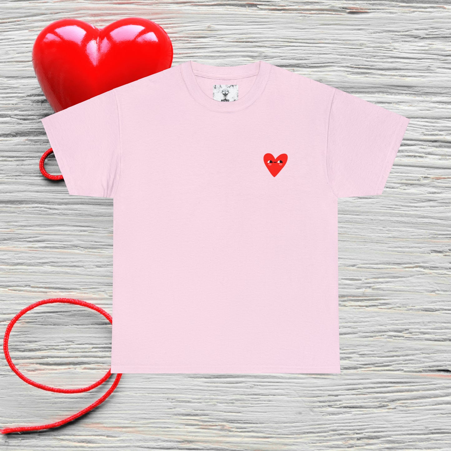 Unisex "Bashful Heart"  SCBC Cotton Tee. Graphic T-Shirt, T-Shirt, Unique, Original Brand, Valentines Day, Heart, Valentines Day Gift