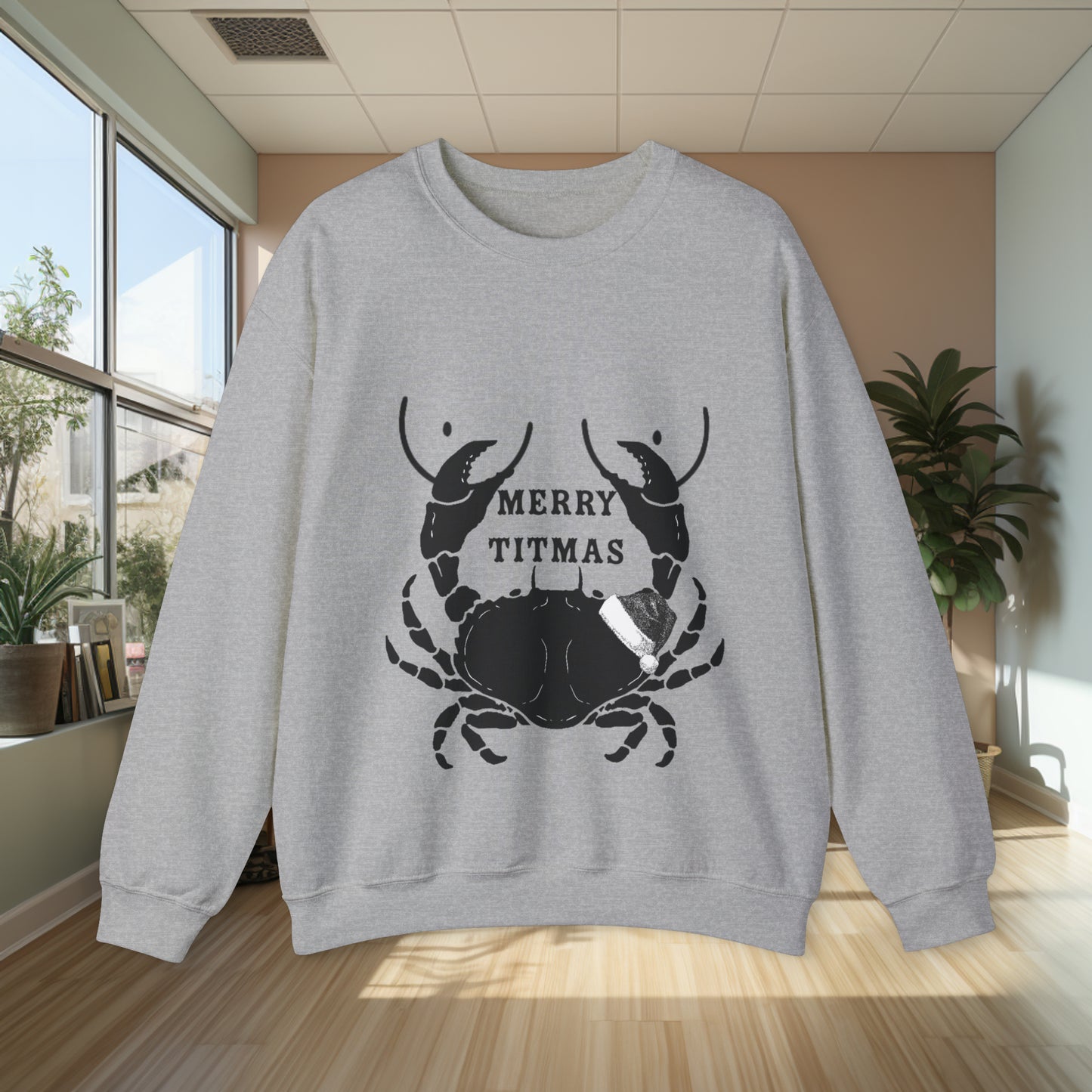 Unisex Heavy Blend Funny Christmas Crewneck Sweatshirt. Funny Sweater. Christmas Sweater. Stocking Stuffer. Fishing Gear. Christmas Clothes