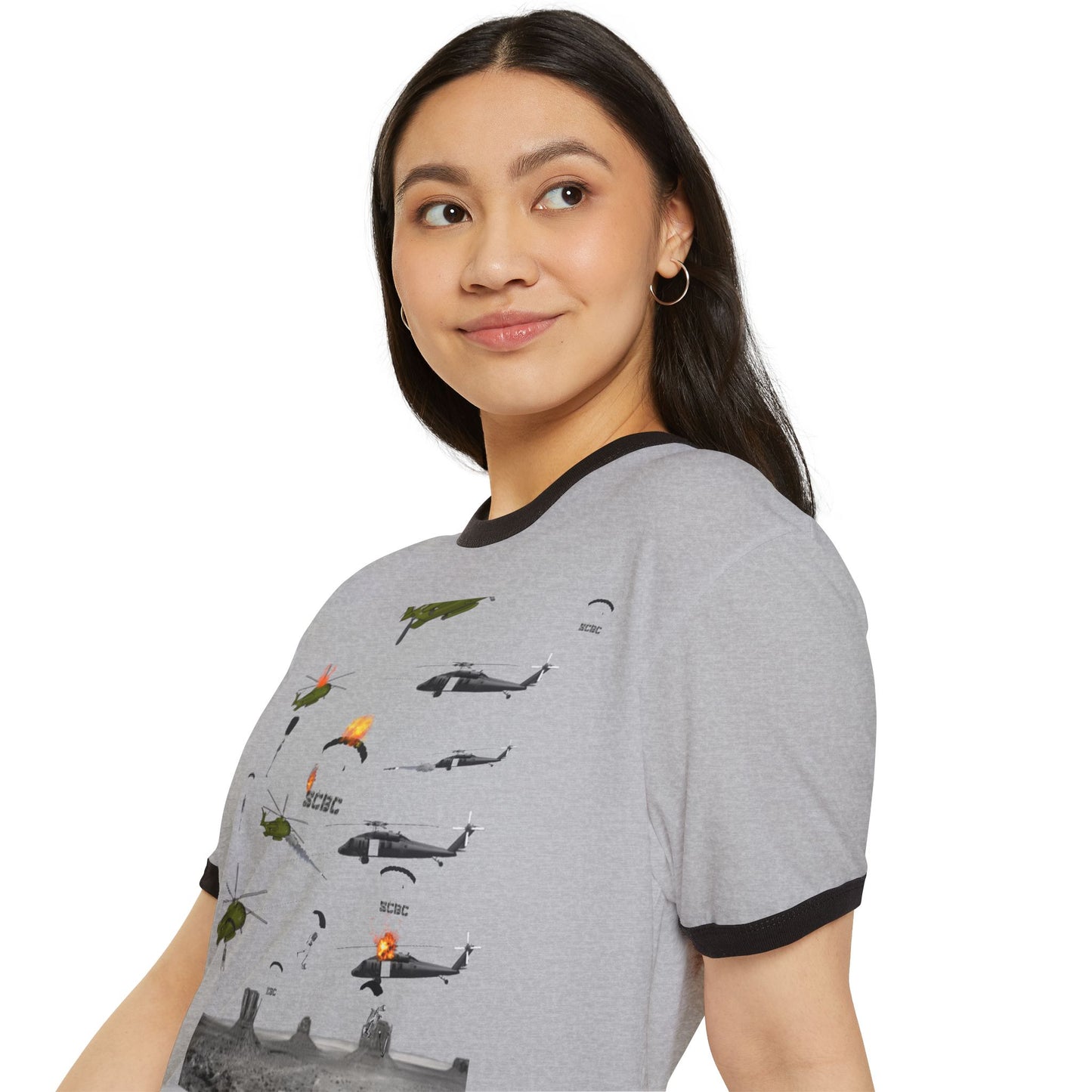 Skull Wars Cotton Ringer T-Shirt