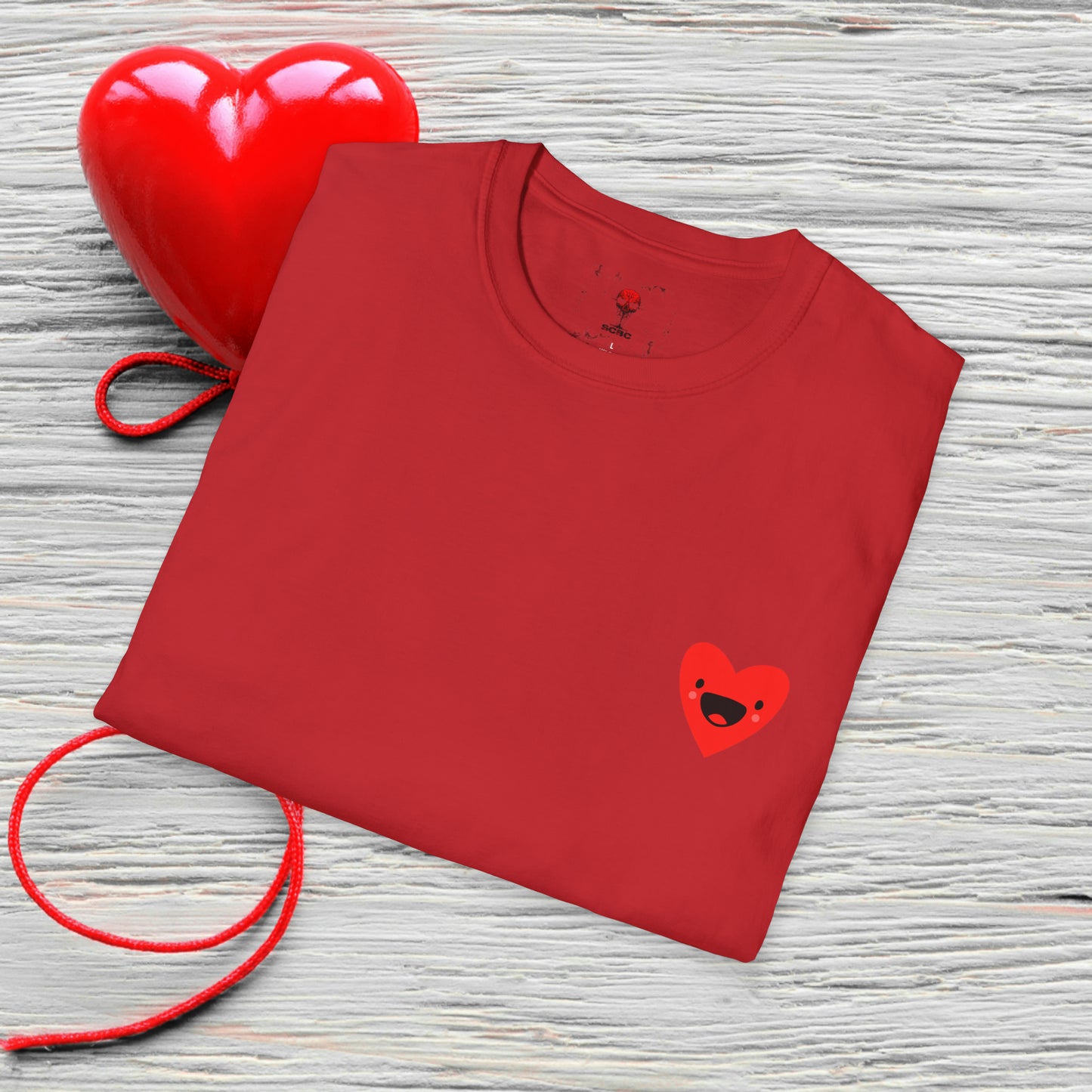 Unisex "Joyful Heart"  SCBC Heavy Cotton Tee. Graphic T-Shirt, T-Shirt, Unique, Original Brand, Valentines Day, Heart, Valentines Day Gift