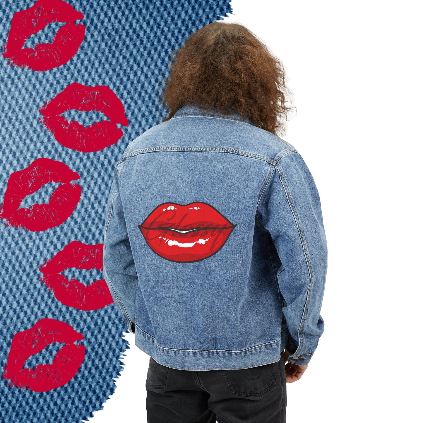 Glossy Lip Service Mens Denim Jacket