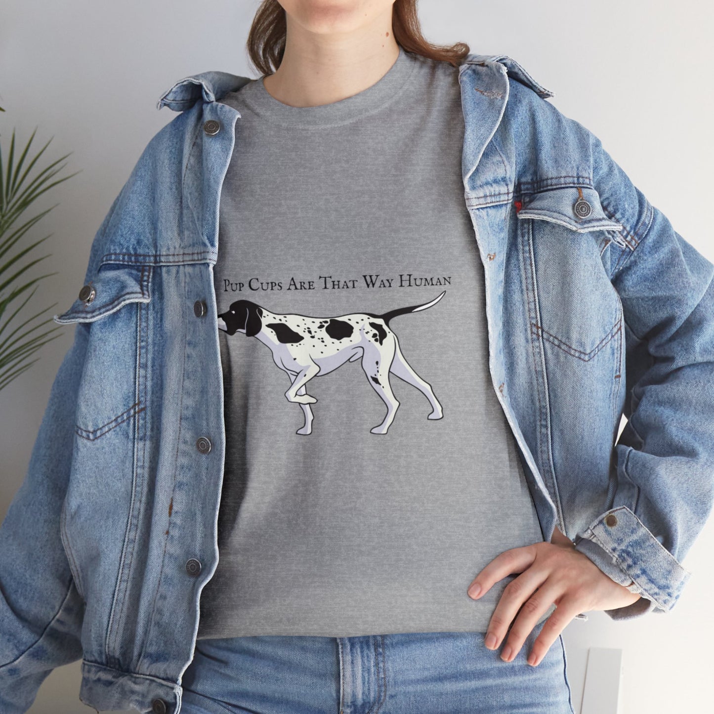 Unisex "Pup Cup" Heavy Cotton Tee. Unisex, Dog Lover, Dog Mom, Dog Dad, Birthday Gift, Funny Shirt, Gift For Dog Owner.