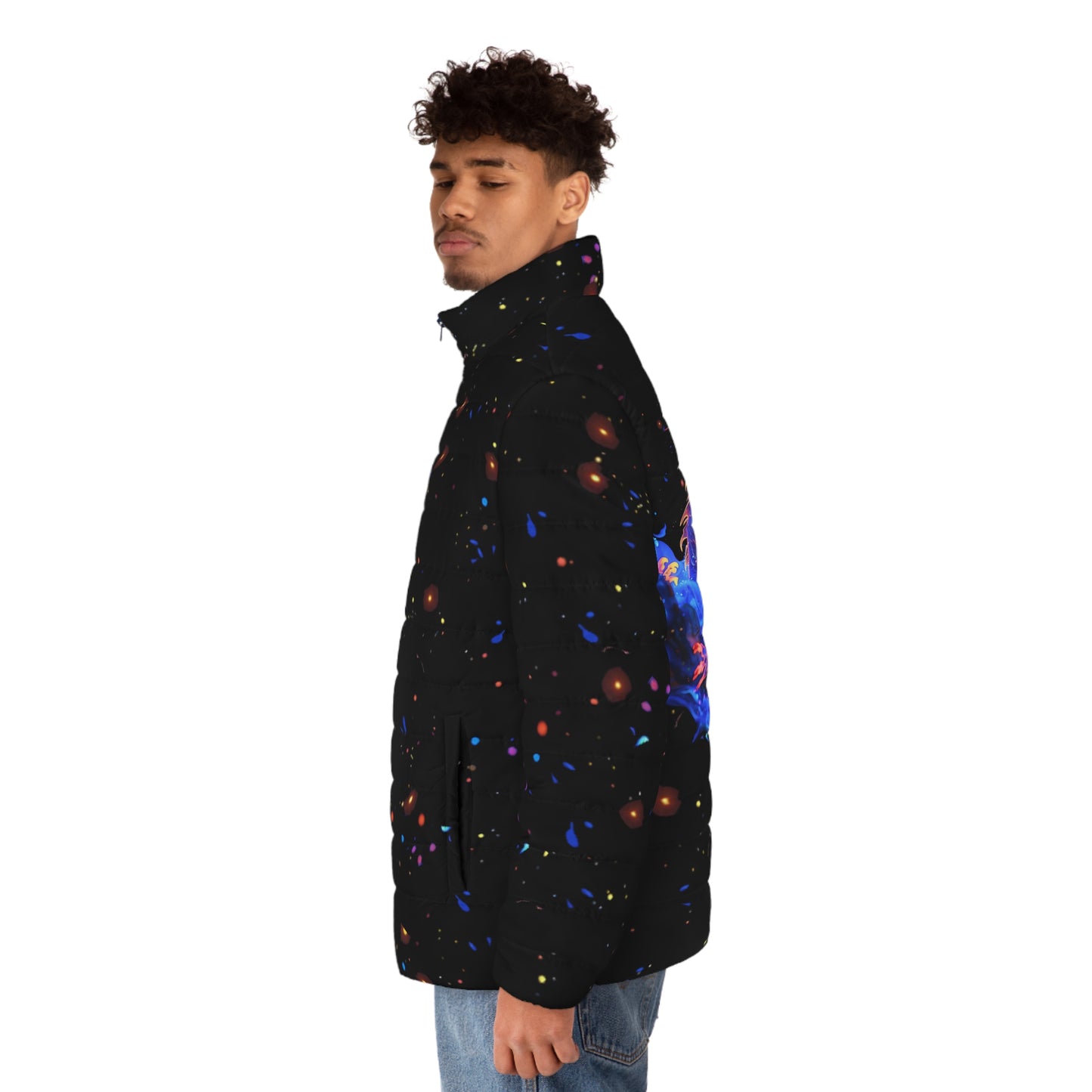 Neon Dragon Puffer Jacket