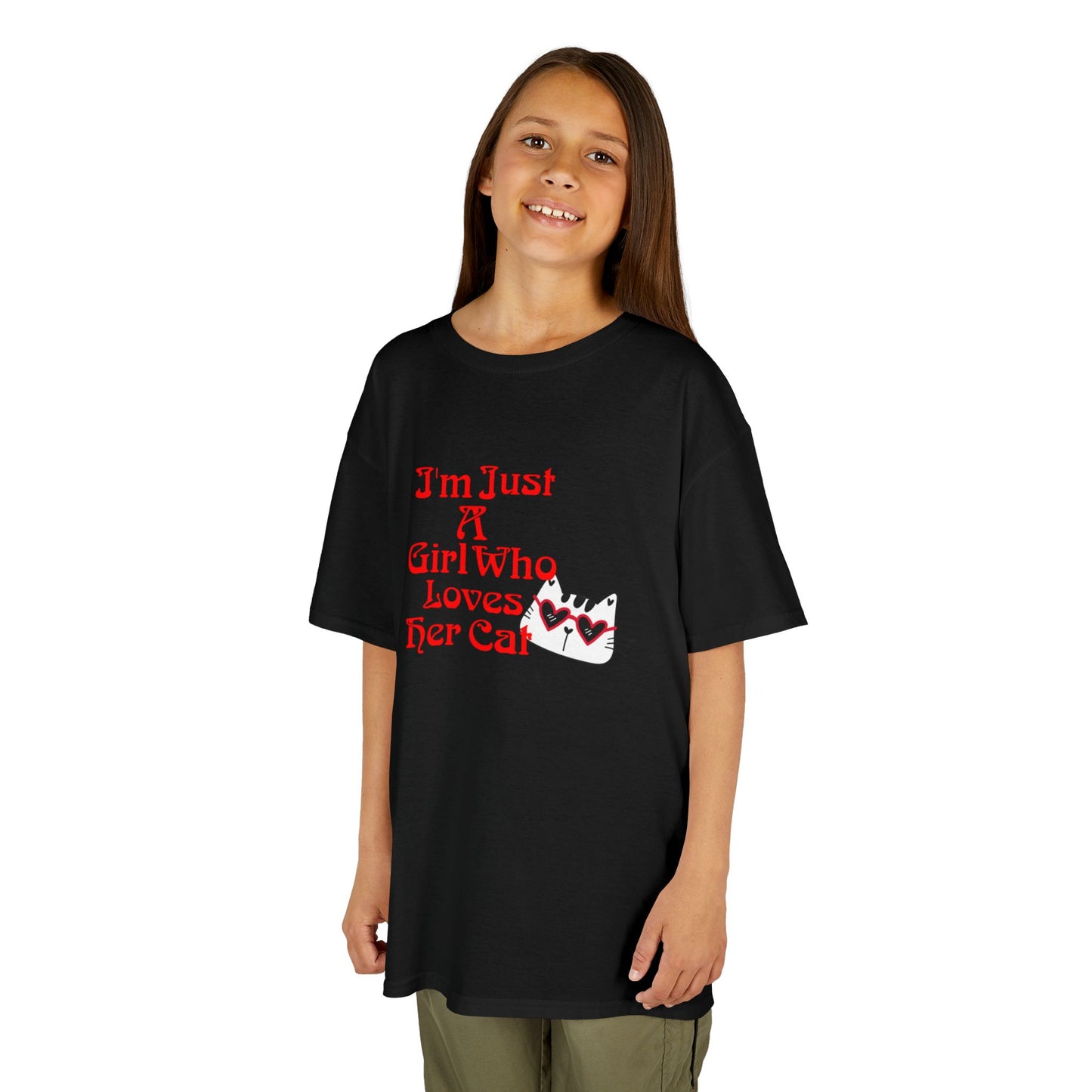 Cat Lover Kids Heavy Cotton Tee
