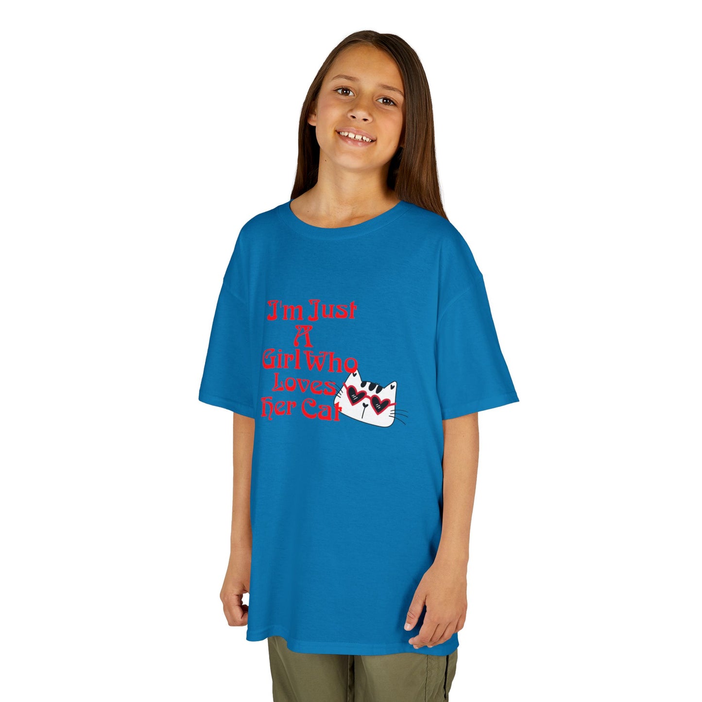 Cat Lover Kids Heavy Cotton Tee