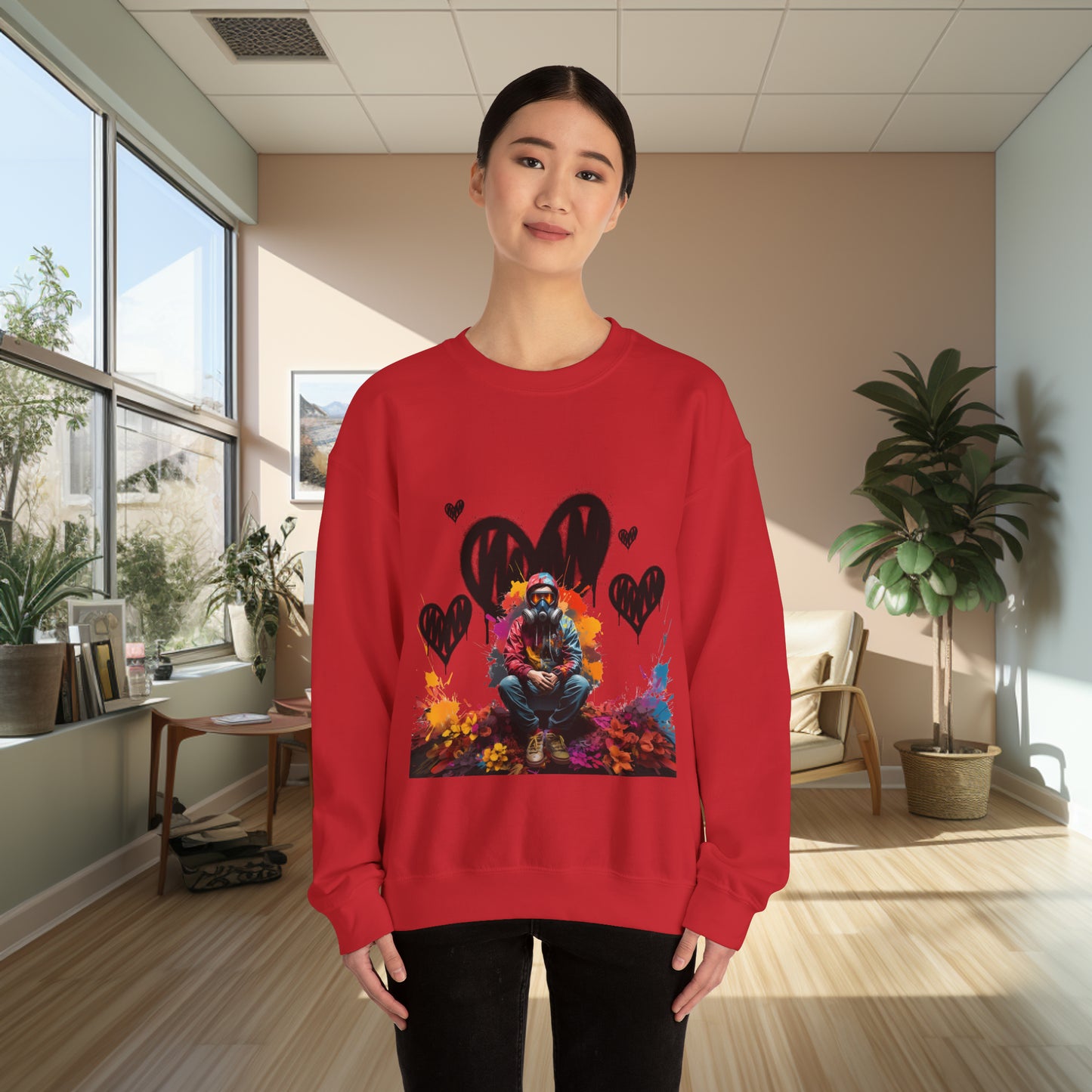 Unisex "Heart" Crewneck Sweatshirt: Valentine's Day. Valentines Day Gift. Unisex. Hearts. Love. Birthday Gift. Gift For Him. Gift for Her.