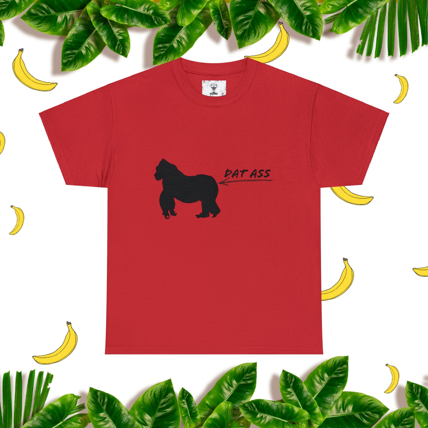 Unisex "Dat Ass" Heavy Cotton Tee. Unisex. Humorous T-Shirt. Animal Print. Gift For Animal Lover. Birthday Gift. Gift For Him. Gift For Her