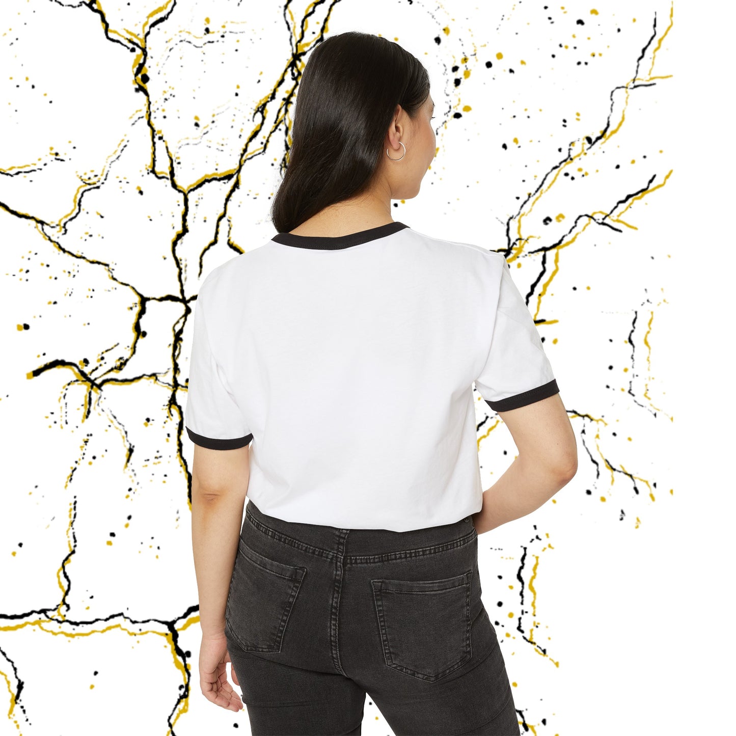 SCBC Unisex "Polilla" Cotton Ringer T-Shirt. Ringer T-shirt, Vintage, Branded, T-Shirt, Streetwear,  Unisex, Light Weight, Spring Fashion