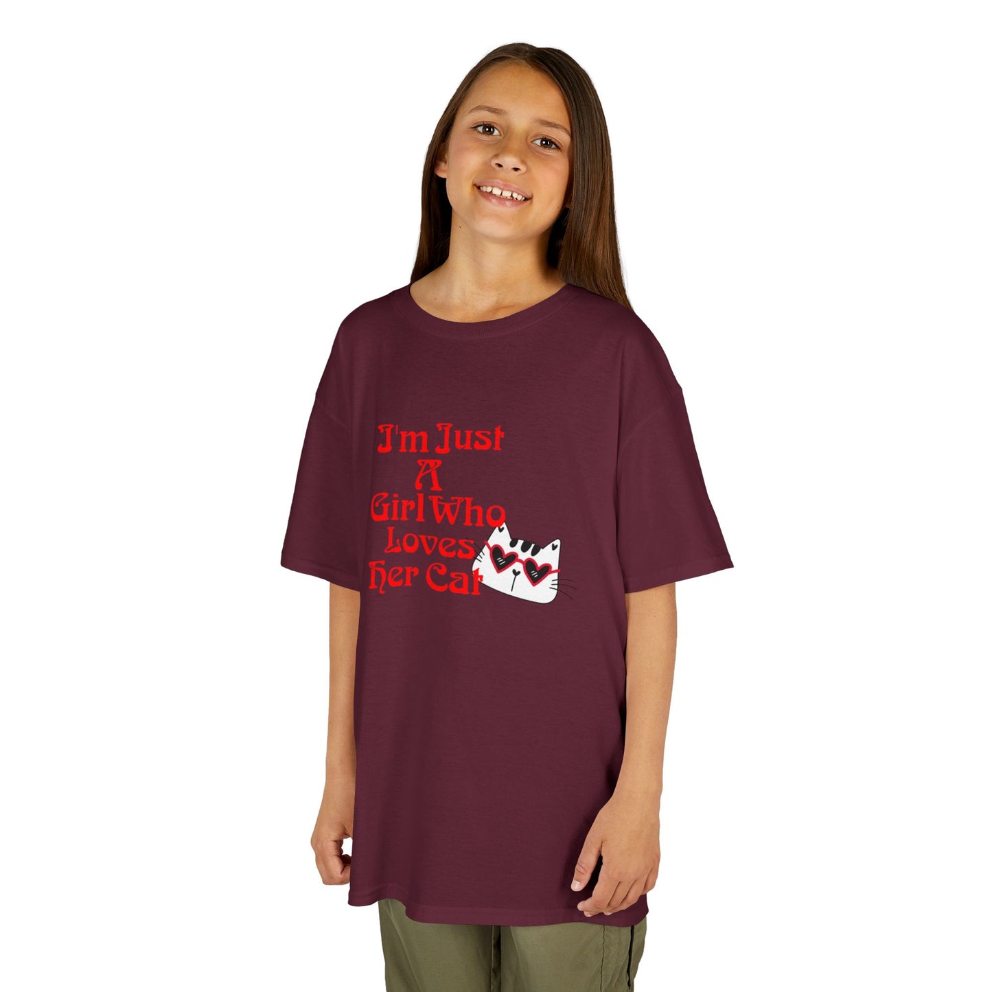 Cat Lover Kids Heavy Cotton Tee
