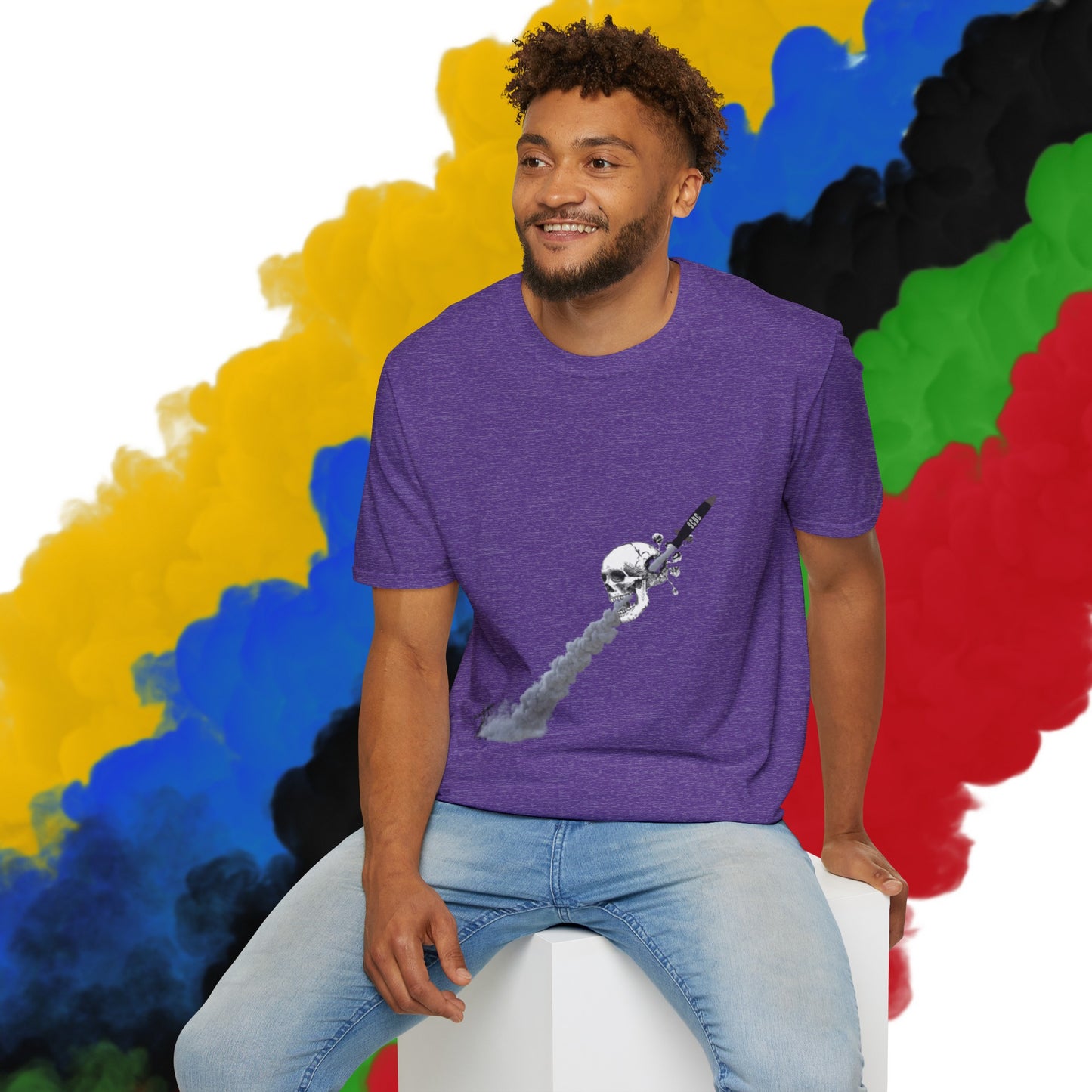 Unisex "Skull Invasion"  Soft-style T-Shirt. Graphic T-Shirt, Streetwear, Branded T-Shirt, Original Design, Unisex T-Shirt, Birthday Gift