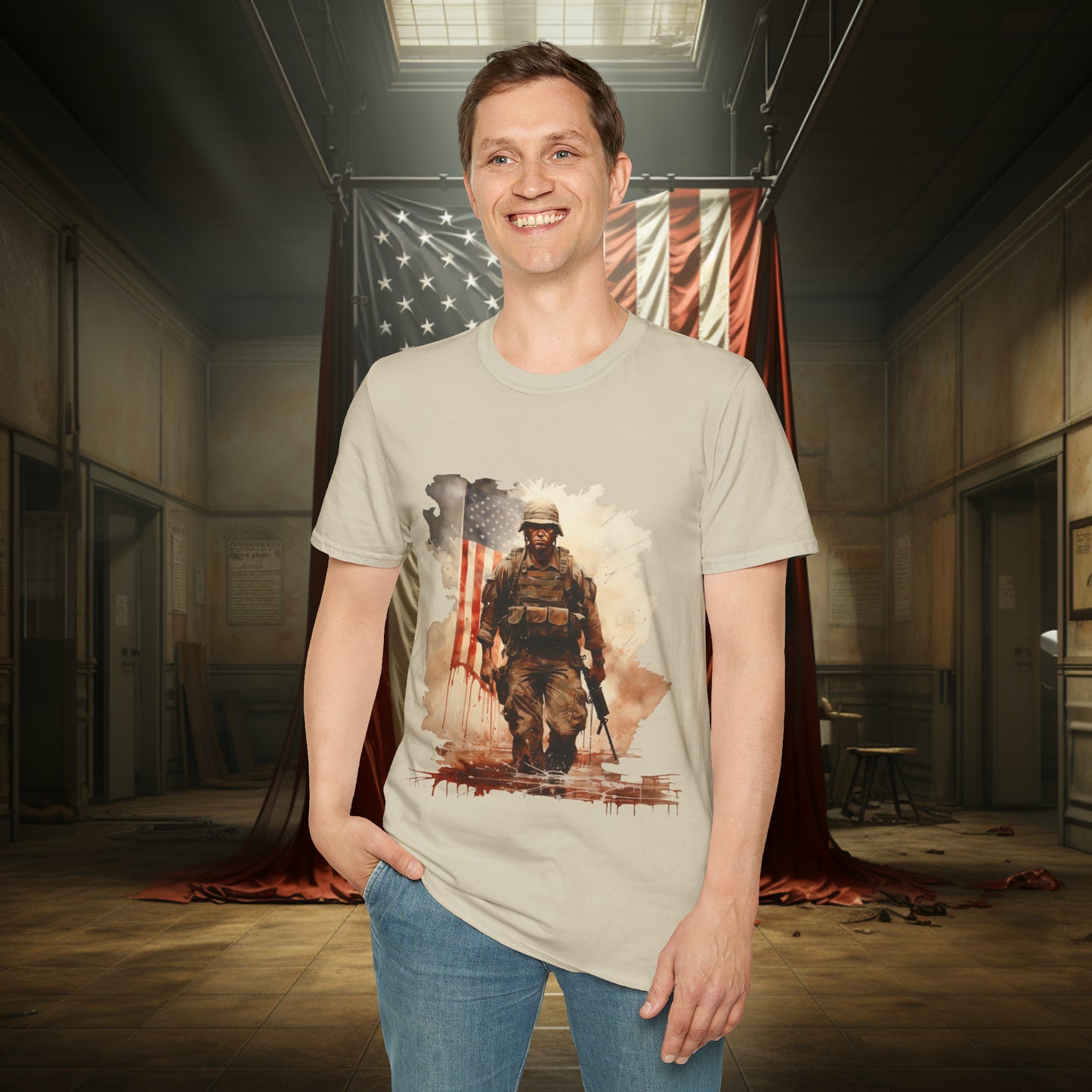 Unisex "Soldiers Return" Soft Style T-Shirt.  Hunting Shirt, Patriotic Shirt, Gift For Veteran, Unisex, Army Wife, Veteran, Birthday Gift.