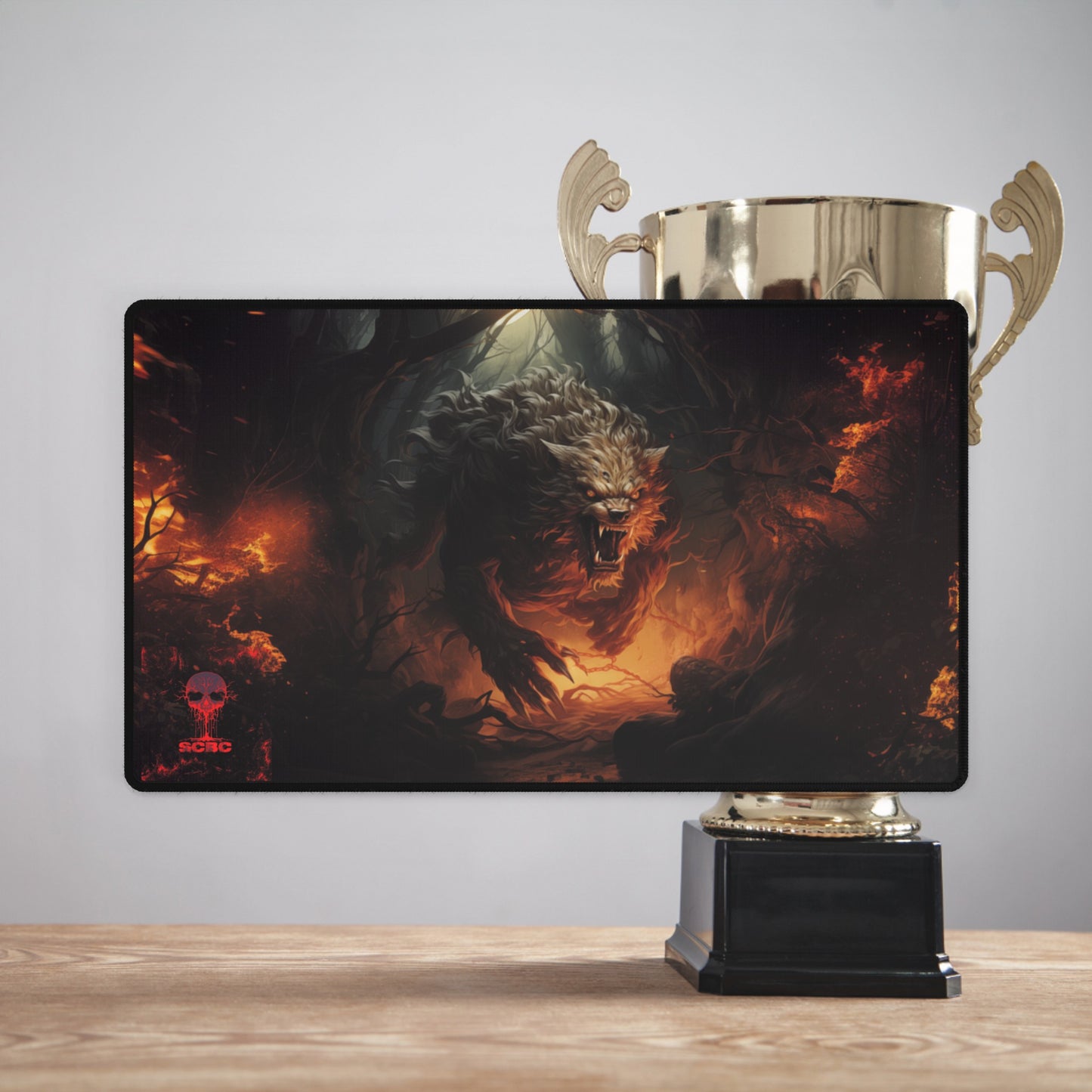 SCBC: "Burning Hunger" Play Mat. Magic The Gathering. Flesh & Blood. Yugioh. Card Game. Pokemon. Cards. Fun. Play Mat. Birthday Gift. Gift For Nerds.