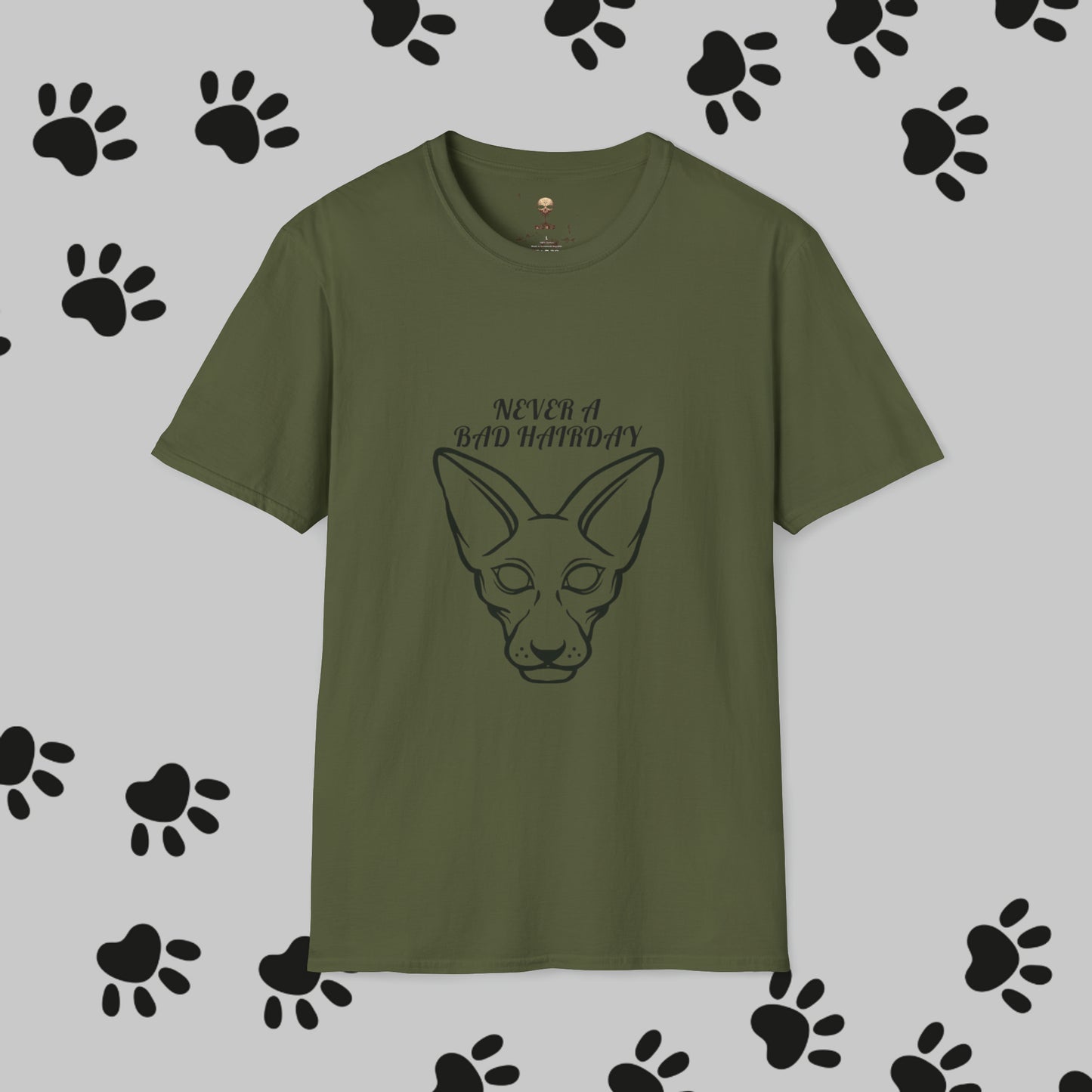 Unisex "Sphinx Cat Hair Day" Soft-style T-Shirt. Cat Shirt, Animal Lover, Cat Mom, Cat Dad. Unisex, Streetwear, Gift For Cat, Cat Lady.