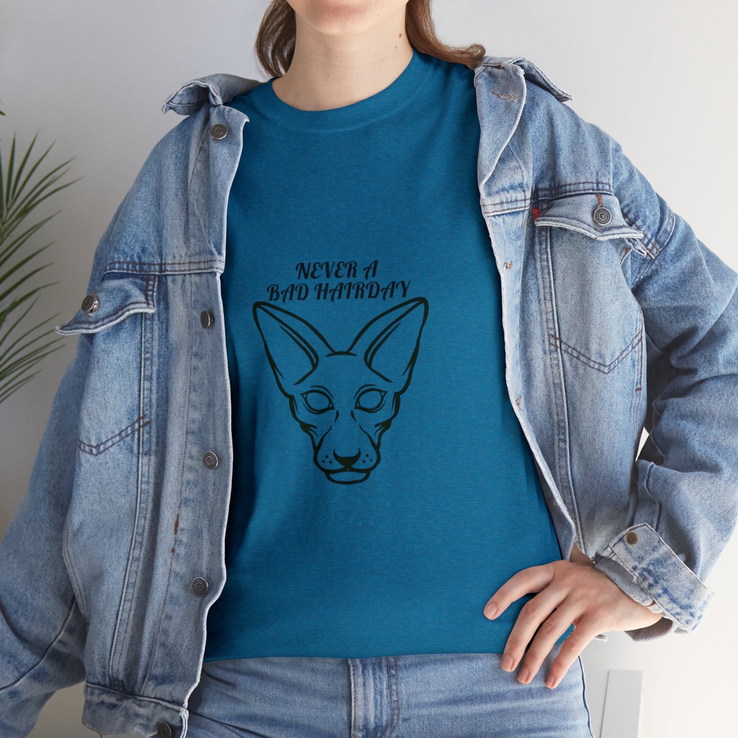 Unisex Sphynx Cat Heavy Cotton Tee. Cat Lover. Cat T-Shirt. Animal Lover. Cat Mom, Cat Dad, Birthday Gift. Cat Lady. Unisex. T-Shirt.