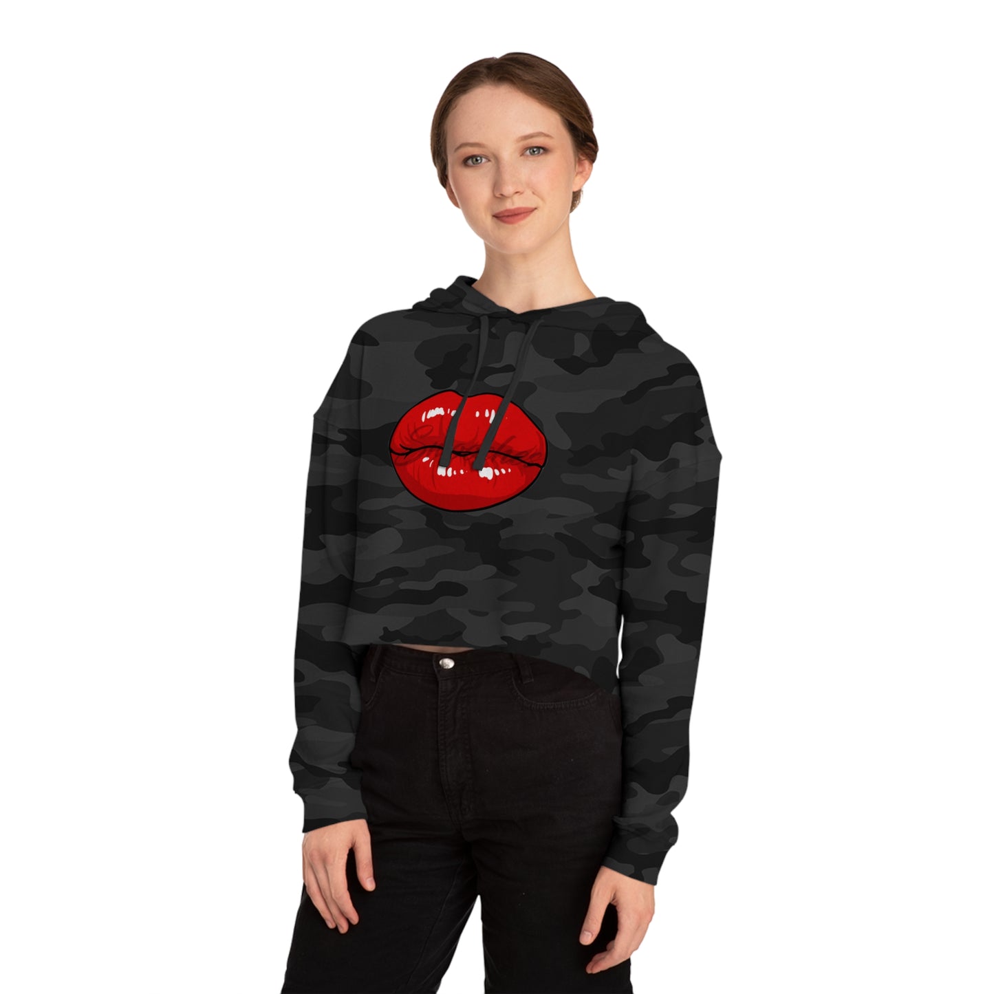 Smooches Women's Cropped Hooded Sweatshirt
