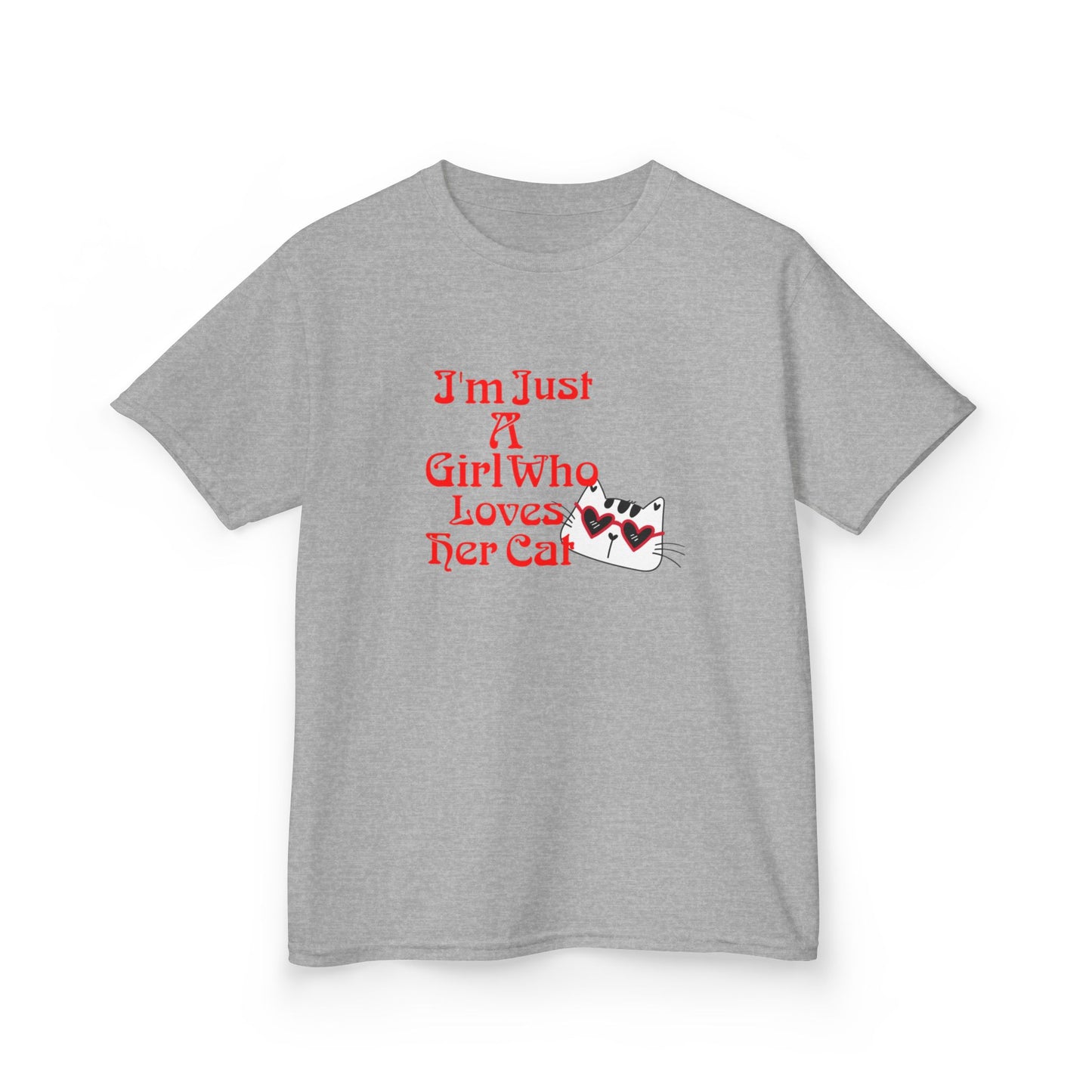 Cat Lover Kids Heavy Cotton Tee