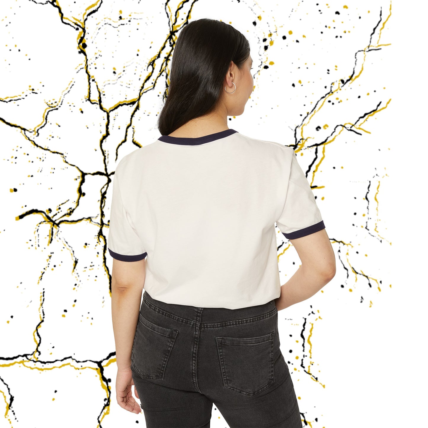 SCBC Unisex "Polilla" Cotton Ringer T-Shirt. Ringer T-shirt, Vintage, Branded, T-Shirt, Streetwear,  Unisex, Light Weight, Spring Fashion