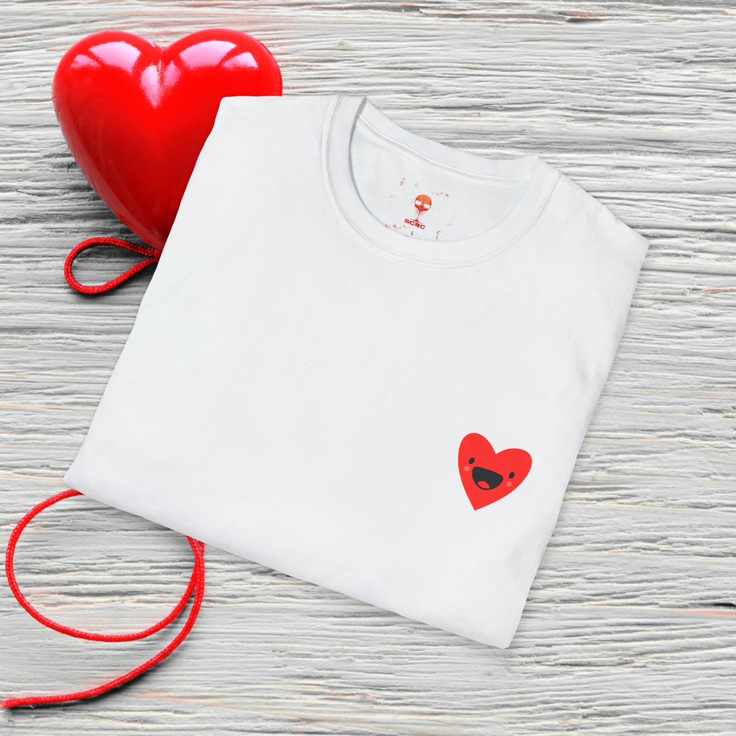 Unisex "Joyful Heart"  SCBC Heavy Cotton Tee. Graphic T-Shirt, T-Shirt, Unique, Original Brand, Valentines Day, Heart, Valentines Day Gift
