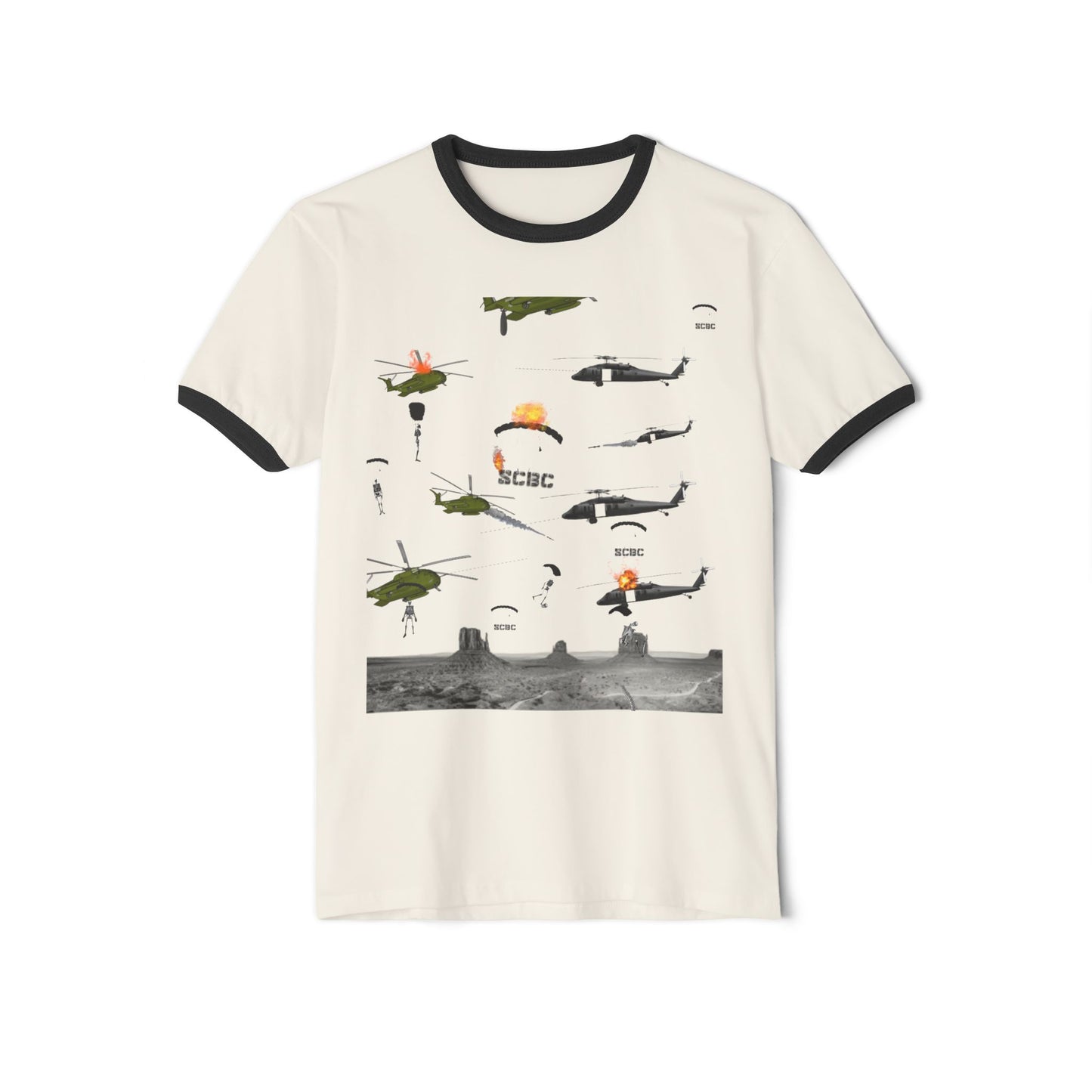 Skull Wars Cotton Ringer T-Shirt