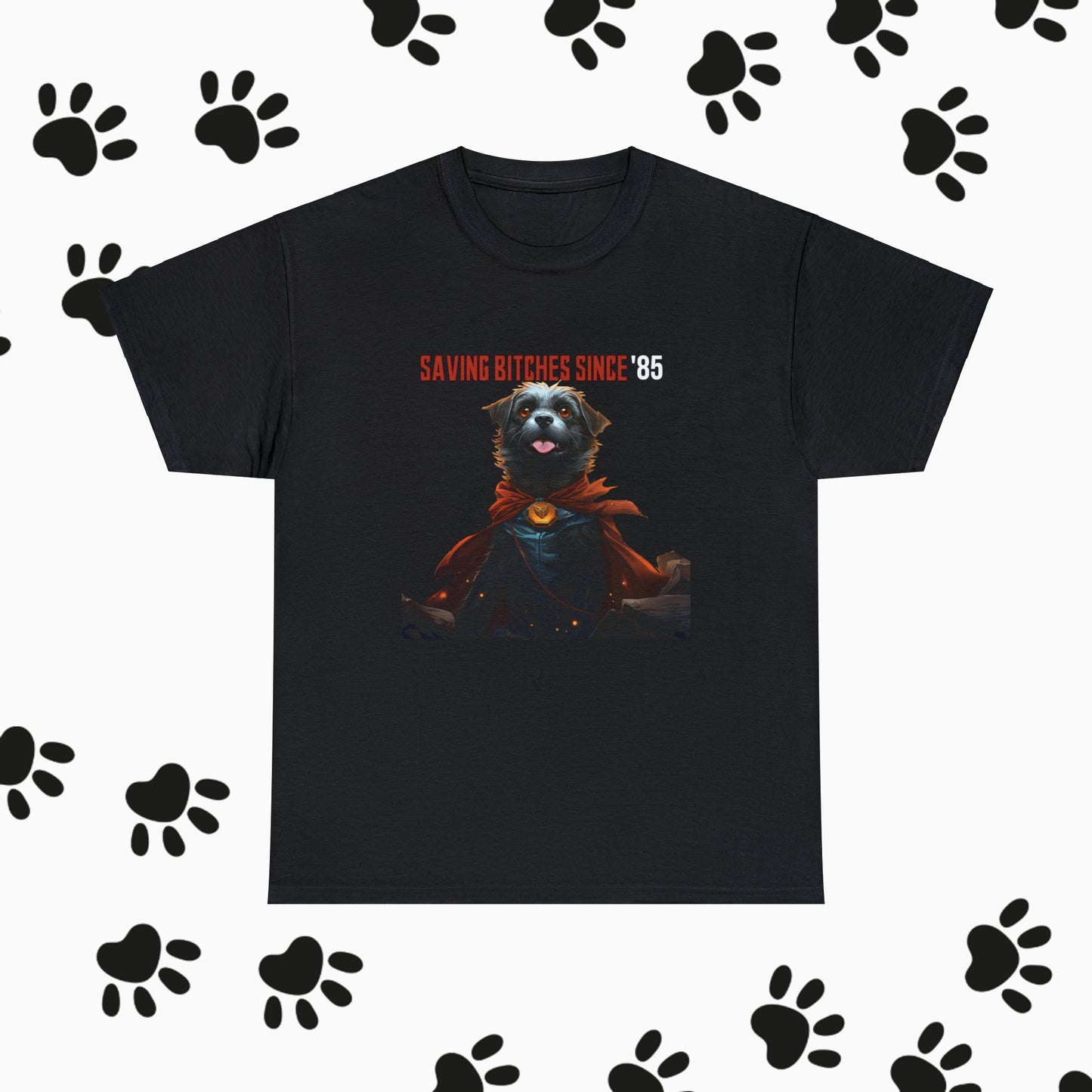 Unisex "Super Dog" Heavy Cotton Tee: Super Dog. Dog T-Shirt. Dog Lover. Animal Lover. Birthday Gift. Graphic T-shirt. Unisex