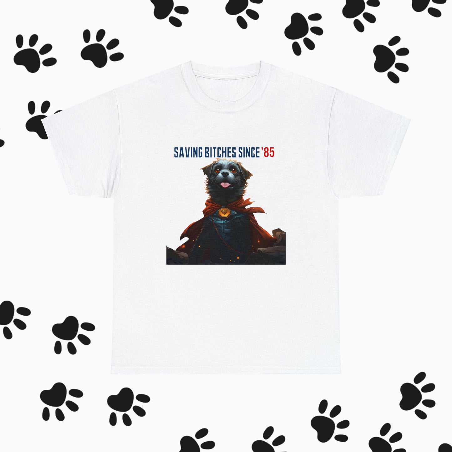 Unisex "Super Dog" Heavy Cotton Tee: Super Dog. Dog T-Shirt. Dog Lover. Animal Lover. Birthday Gift. Graphic T-shirt. Unisex