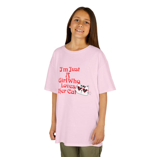 Cat Lover Kids Heavy Cotton Tee