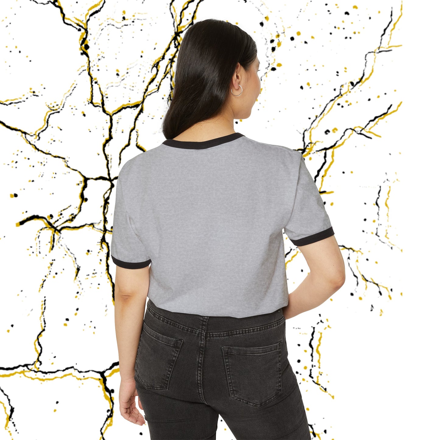 SCBC Unisex "Polilla" Cotton Ringer T-Shirt. Ringer T-shirt, Vintage, Branded, T-Shirt, Streetwear,  Unisex, Light Weight, Spring Fashion