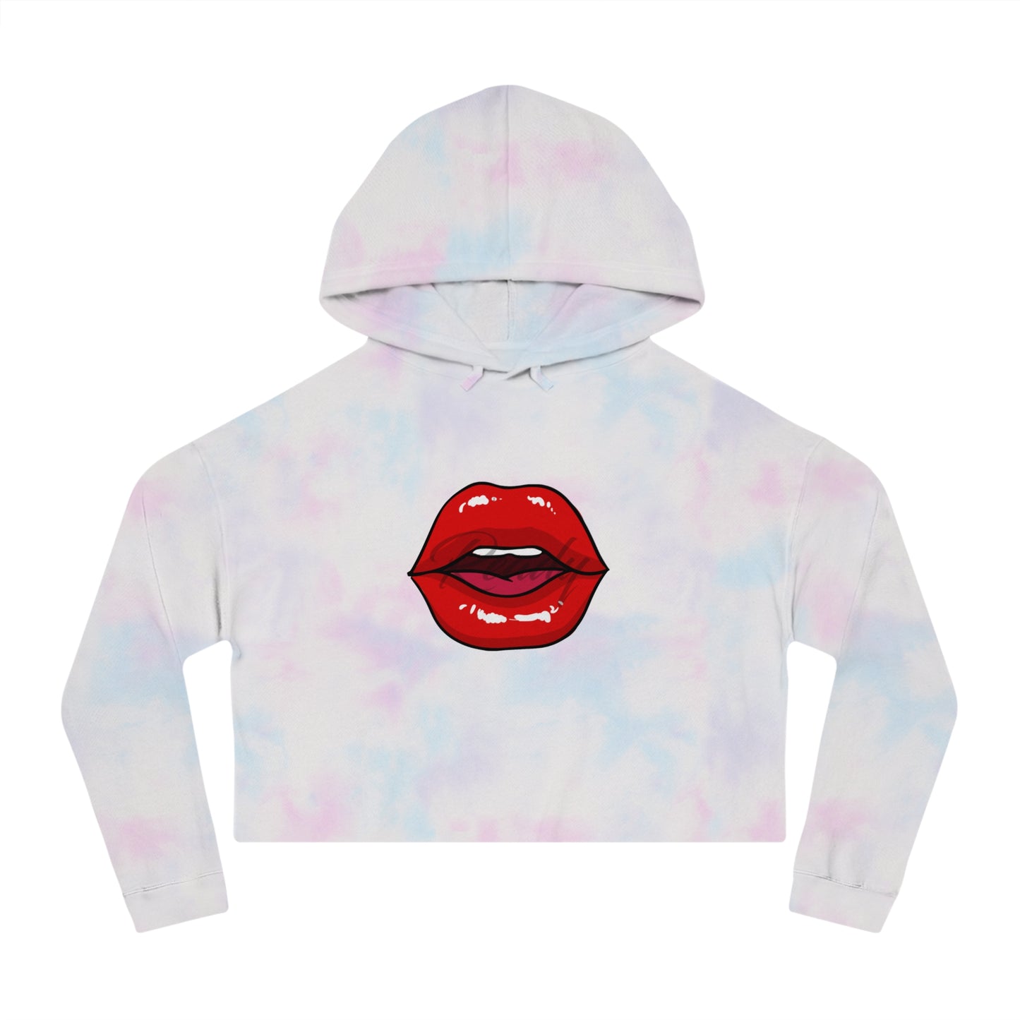 Ready Lip Service Womens Cropped Hooded Hoodie