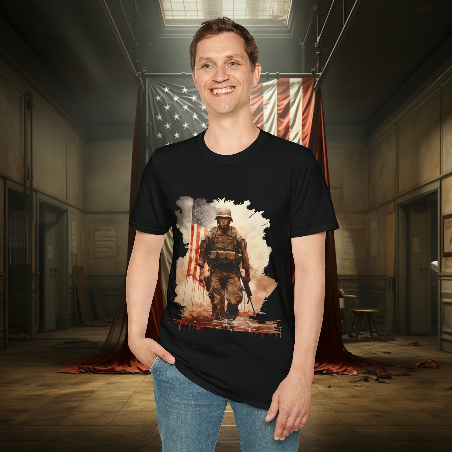 Unisex "Soldiers Return" Soft Style T-Shirt.  Hunting Shirt, Patriotic Shirt, Gift For Veteran, Unisex, Army Wife, Veteran, Birthday Gift.