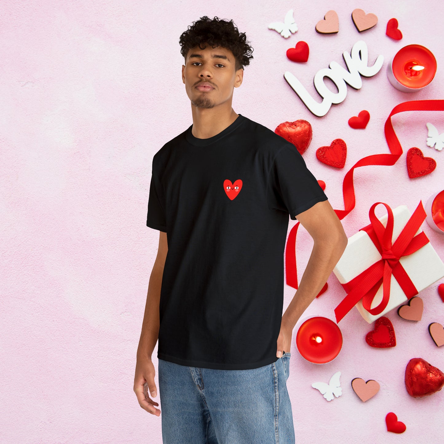 Unisex "Smiling Heart"  SCBC Cotton Tee. Graphic T-Shirt, T-Shirt, Unique, Original Brand, Valentines Day, Heart, Valentines Day Gift