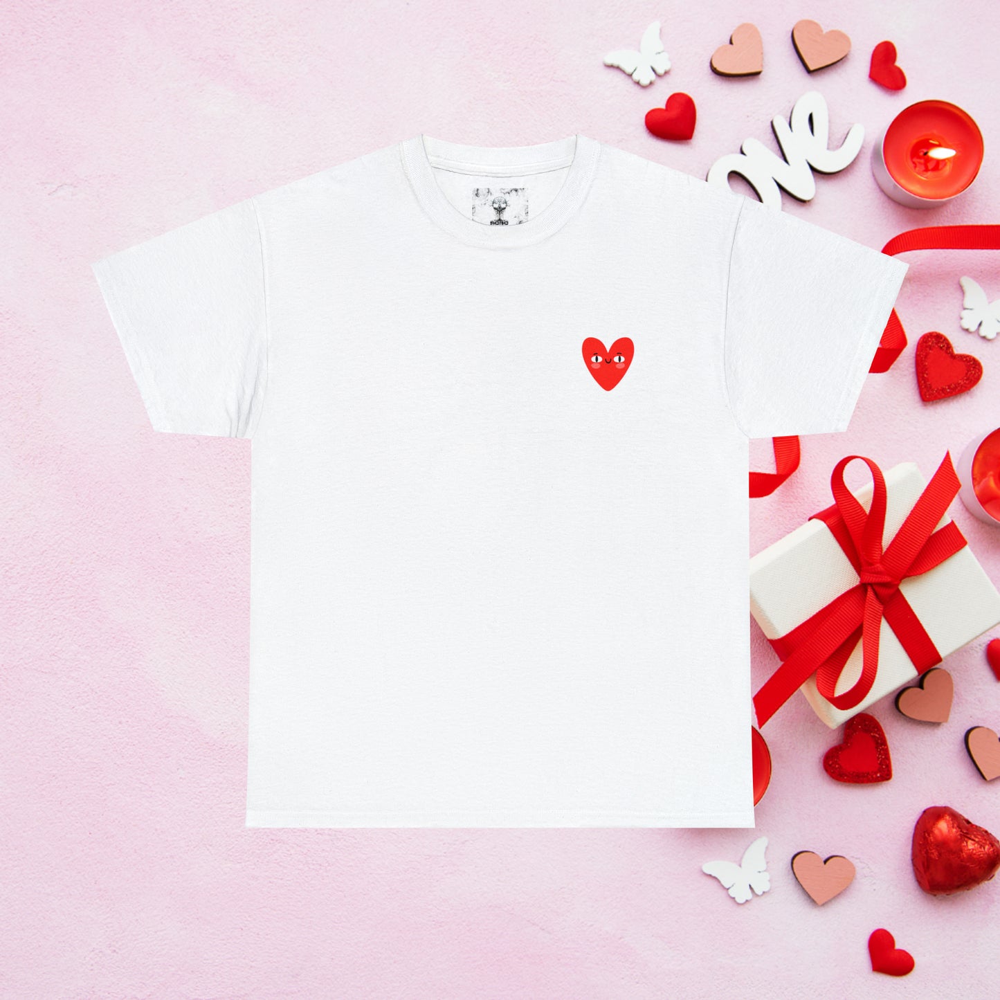 Unisex "Smiling Heart"  SCBC Cotton Tee. Graphic T-Shirt, T-Shirt, Unique, Original Brand, Valentines Day, Heart, Valentines Day Gift