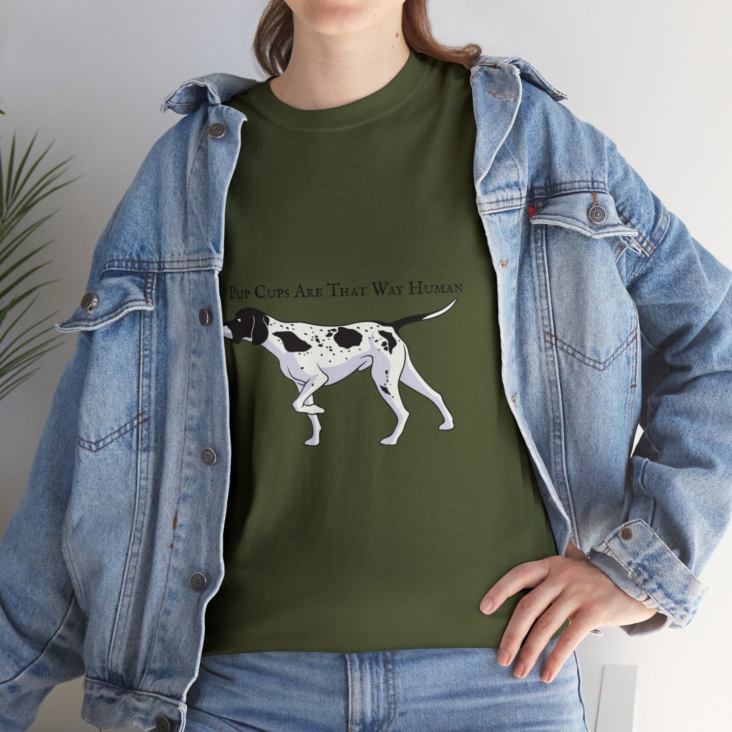 Unisex "Pup Cup" Heavy Cotton Tee. Unisex, Dog Lover, Dog Mom, Dog Dad, Birthday Gift, Funny Shirt, Gift For Dog Owner.
