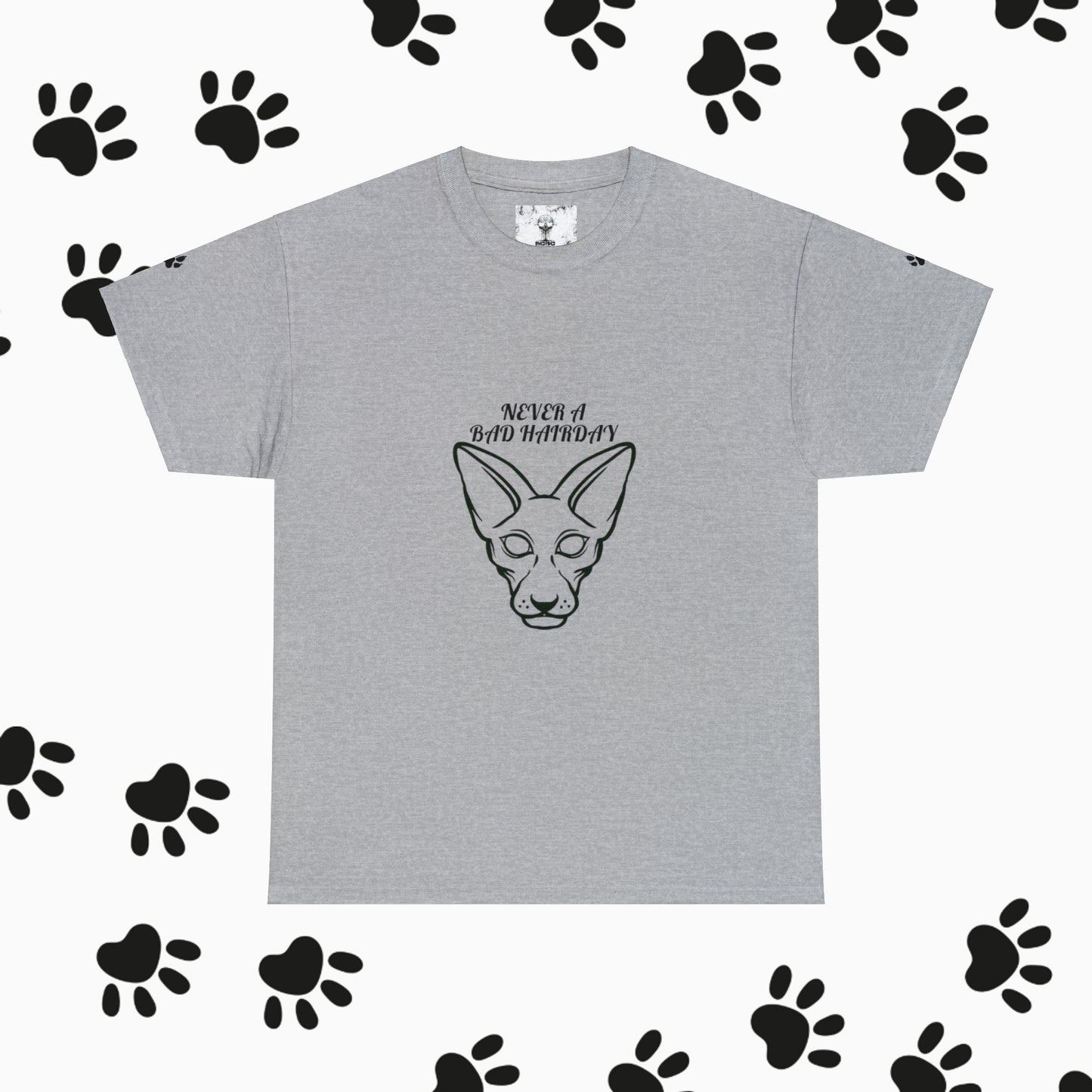 Unisex Sphynx Cat Heavy Cotton Tee. Cat Lover. Cat T-Shirt. Animal Lover. Cat Mom, Cat Dad, Birthday Gift. Cat Lady. Unisex. T-Shirt.