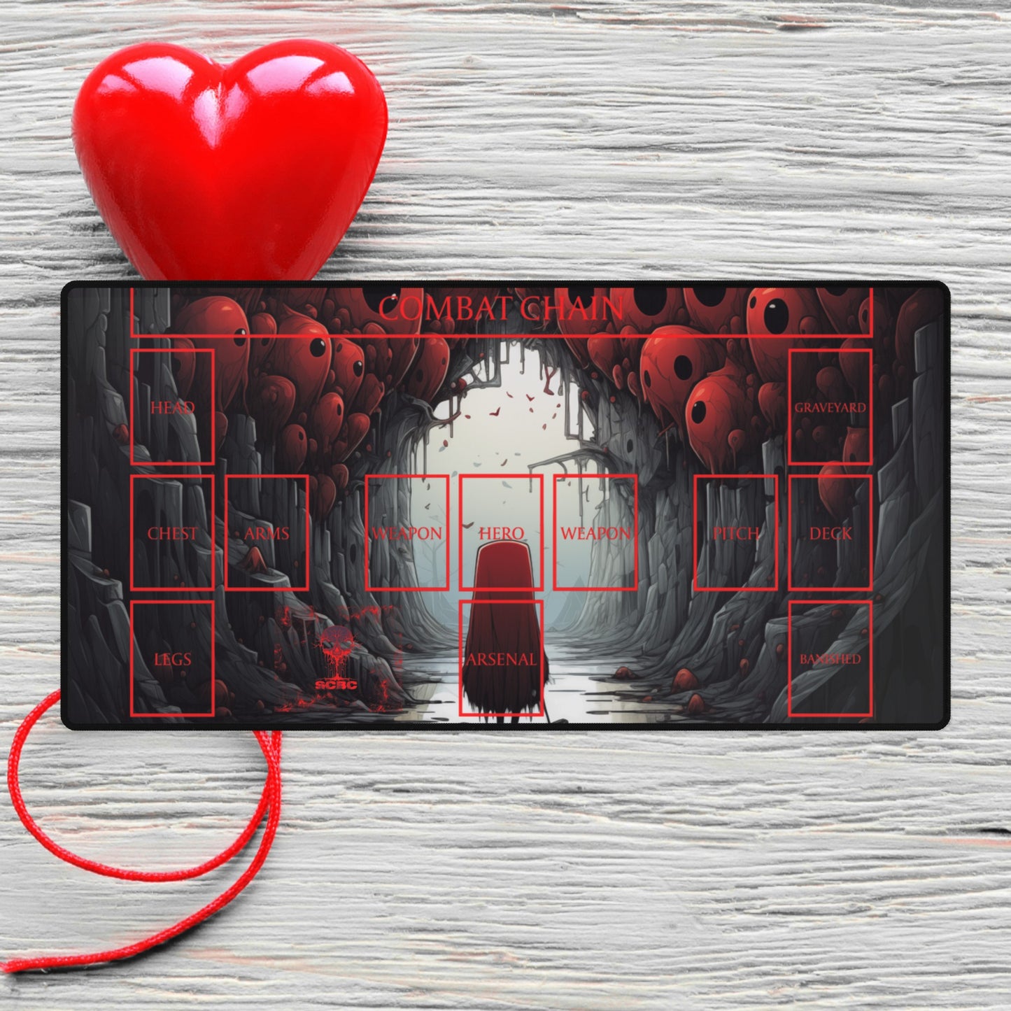 SCBC: "Grotte Rouge" Play Mat. Flesh & Blood. Card Game. Brute. Cards. Fun. Play Mat. Birthday Gift. Gift For Nerds.