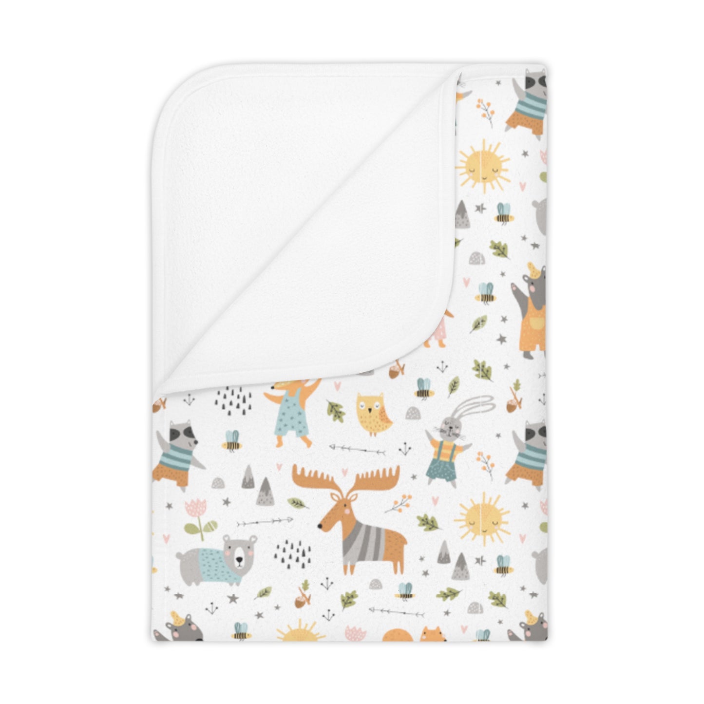 Toddler "Moose N' Friends" Blanket. Swaddle Blanket. Toddler Blanket, Warm Blanket, Soft Blanket, Animal Print, Baby, Crib Accessories